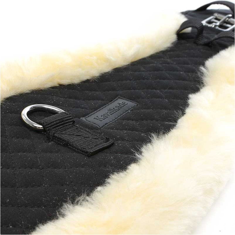 Kurzgurt mit Lammfell ohne Elast COMFORT schwarz/natur