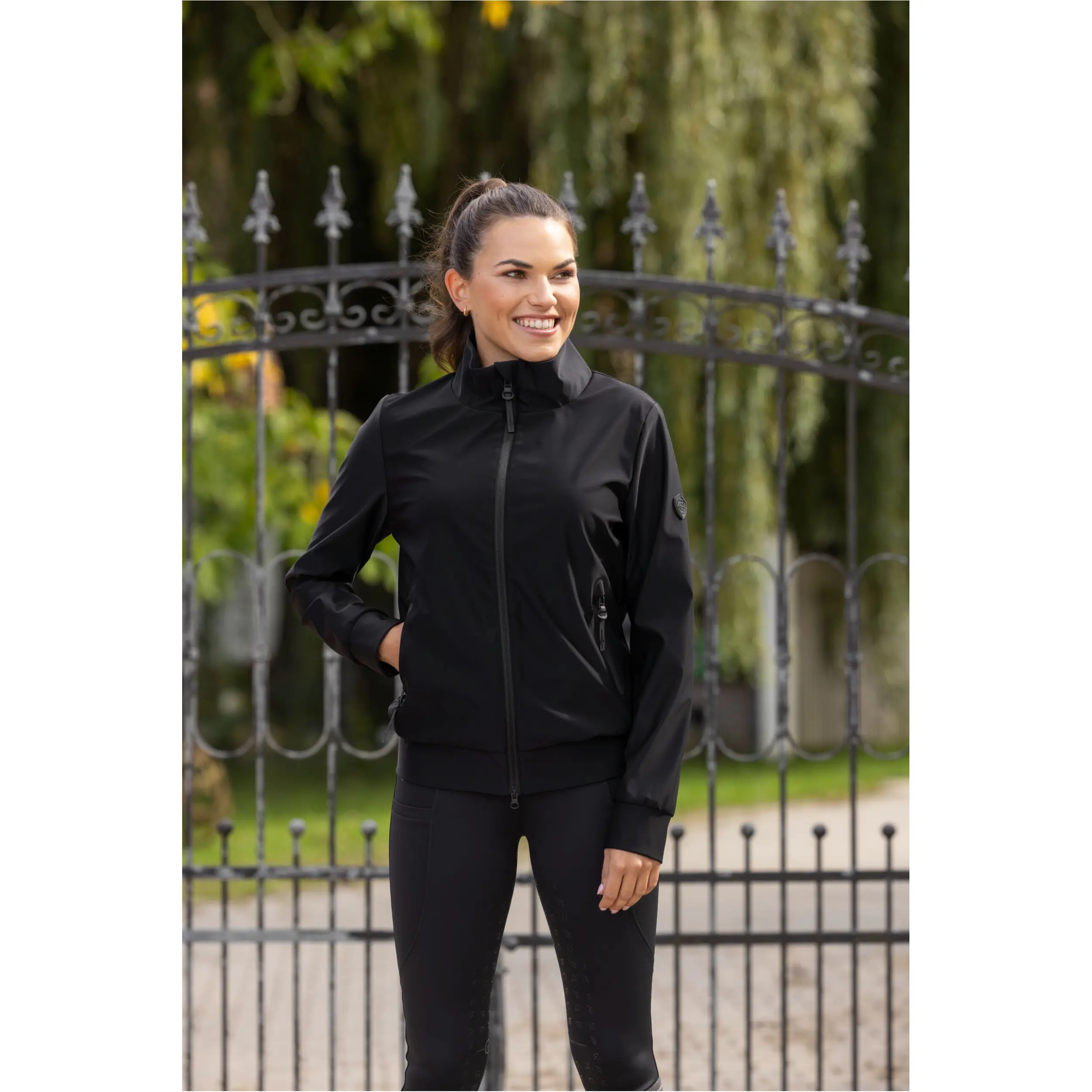Damen Blousonjacke schwarz