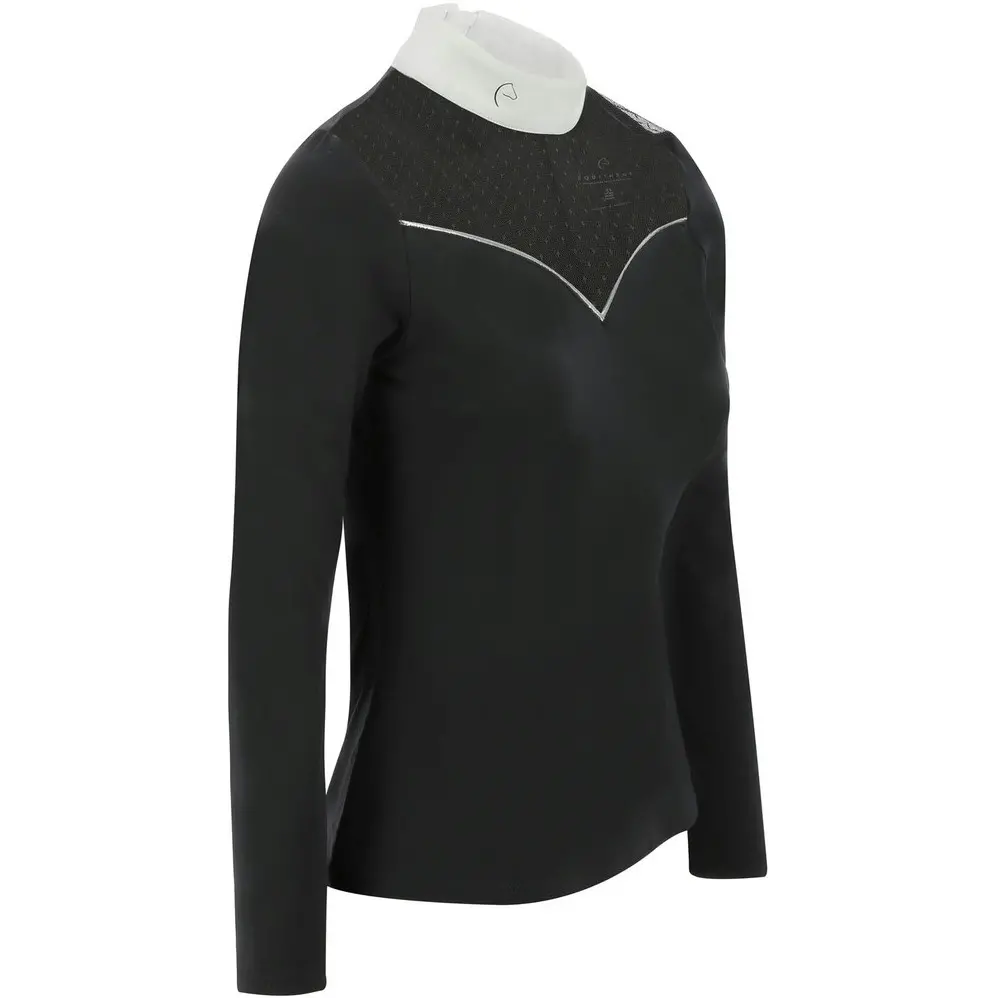 Damen Turniershirt Langarm VALENCIA schwarz
