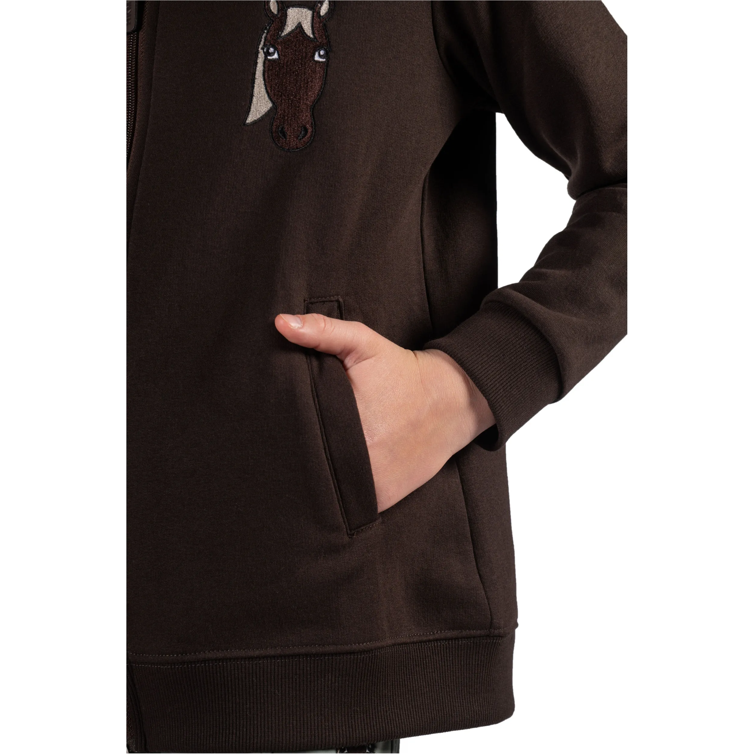 Kinder Sweatjacke MIA dunkelbraun