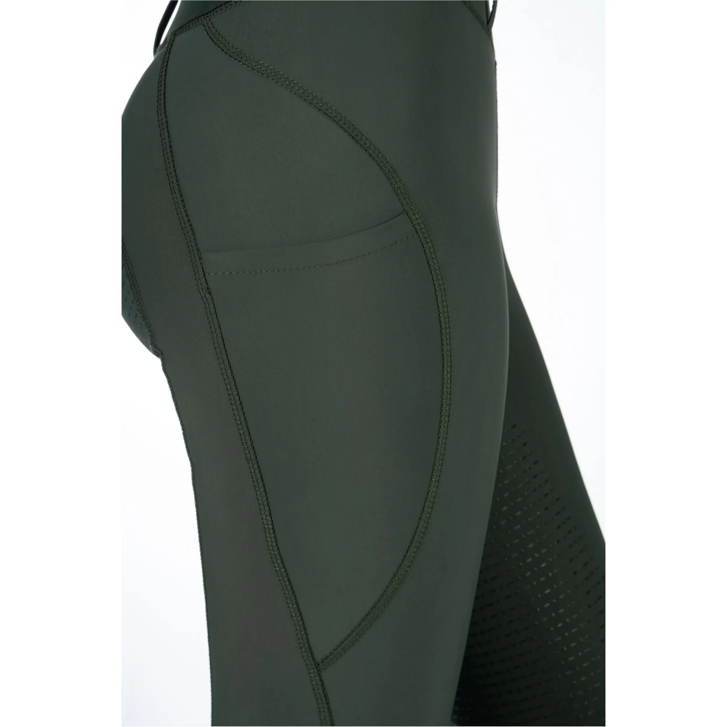 Damen Reitleggings Silikon Vollbesatz JIL HIGH WAIST olivgrün