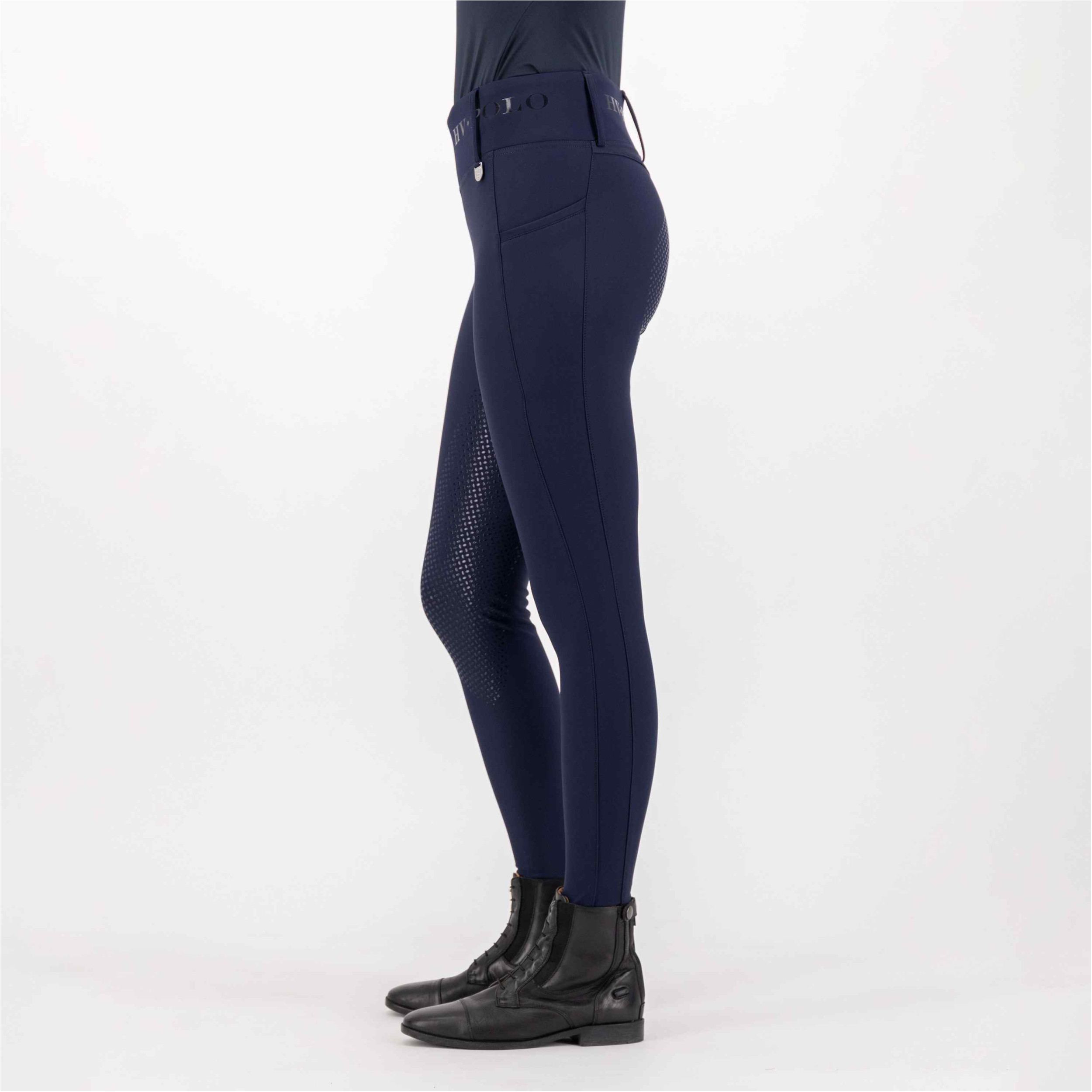 Kinder Reitleggings HVPFavourite FullGrip navy