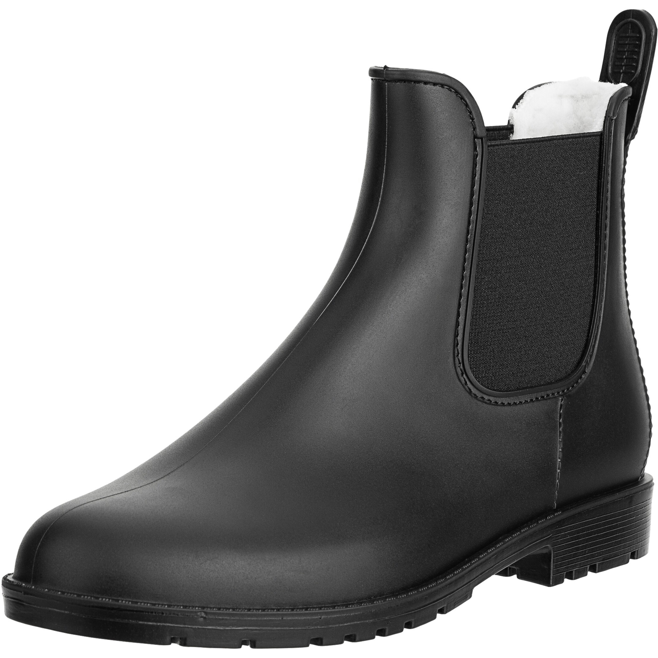 Winter Jodhpur Gummistiefeletten mit Teddyfutter BASICLINE schwarz