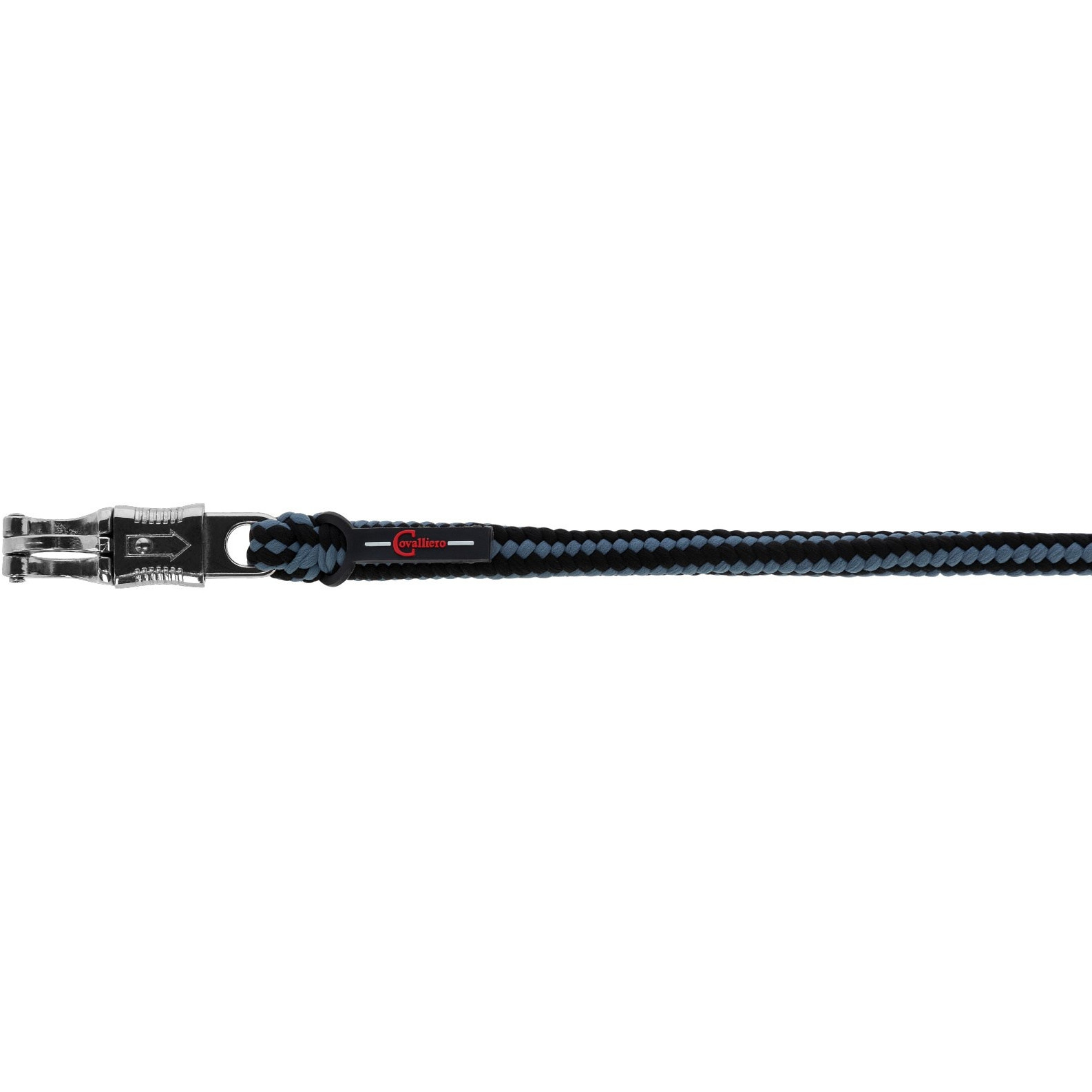 Führstrick mit Panikhaken HIPPO schwarz/silber 200cm