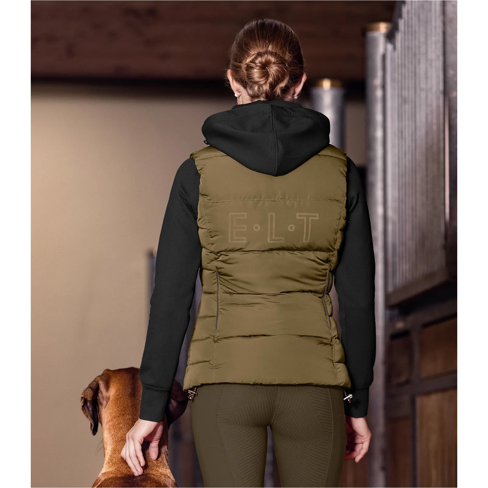 Damen Winter Lightweight Weste OXFORD khakigrün