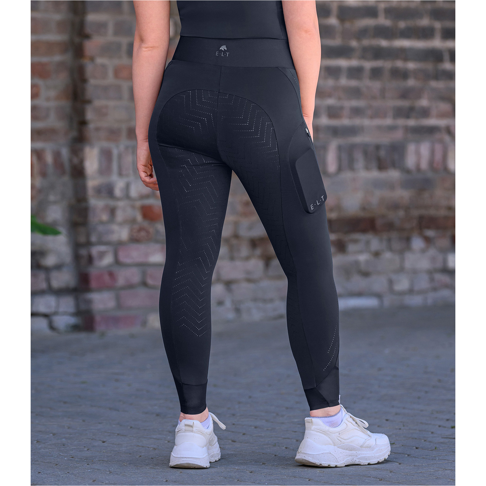 Sommer Damen Reitleggings Silikon Vollbesatz PIA tiefblau