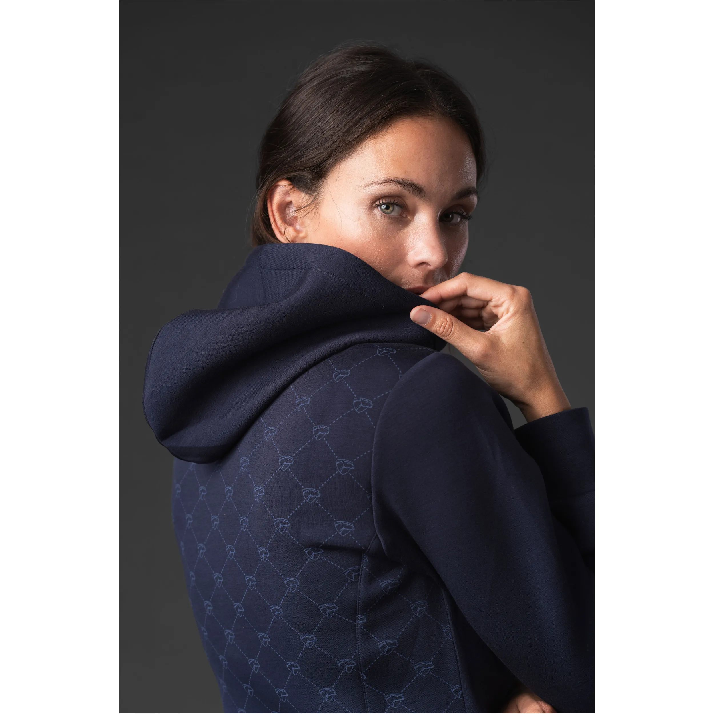 Damen Kapuzenjacke mit Reißverschluss VARIANA navy