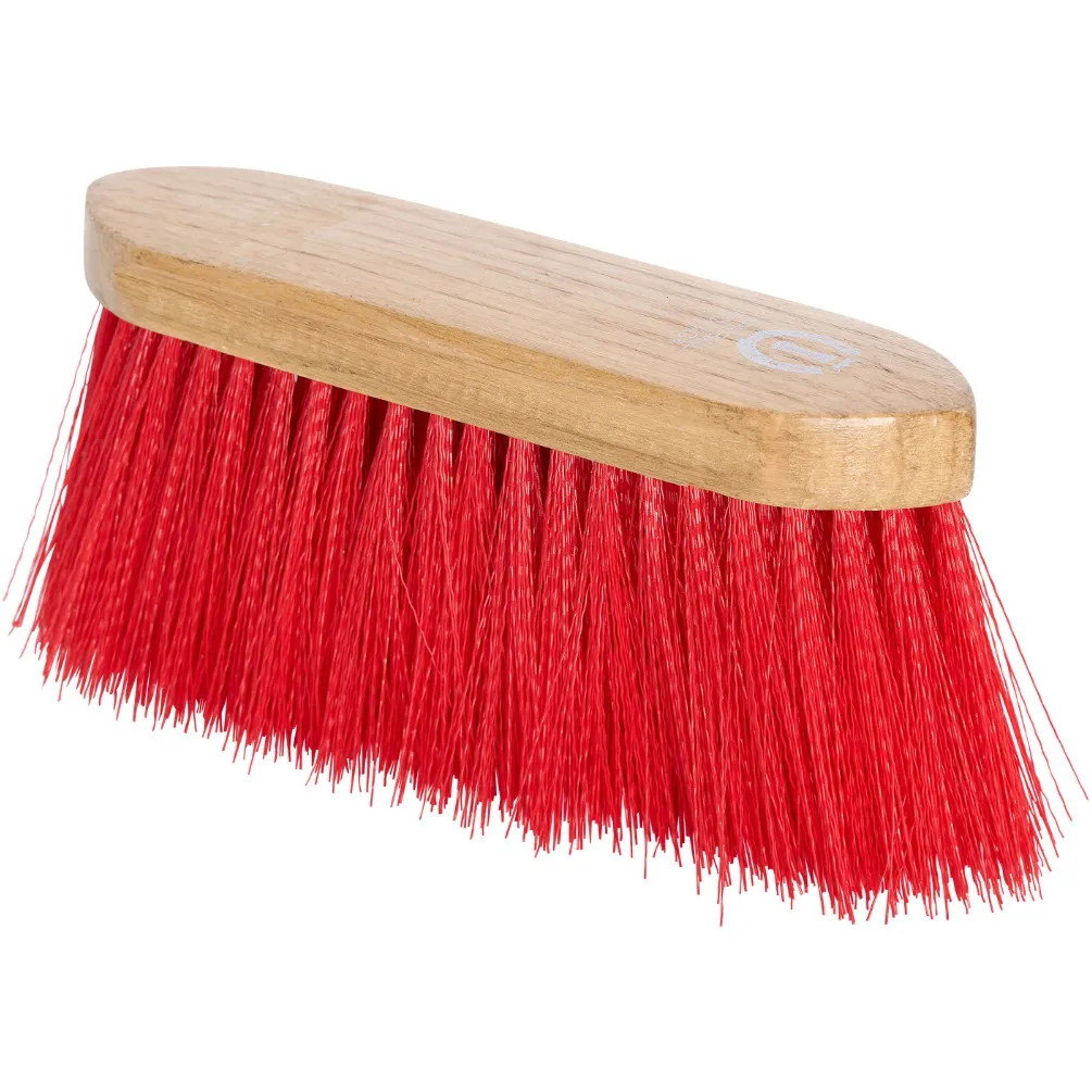 Wurzelbürste langes Nylon Haar mit Holzrücken IRH tango red