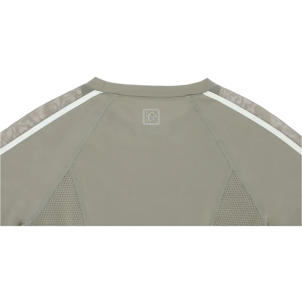 Damen T-Shirt MARION mit Mesheinsätzen taupe Damen T-Shirt MARION mit Mesheinsätzen taupe