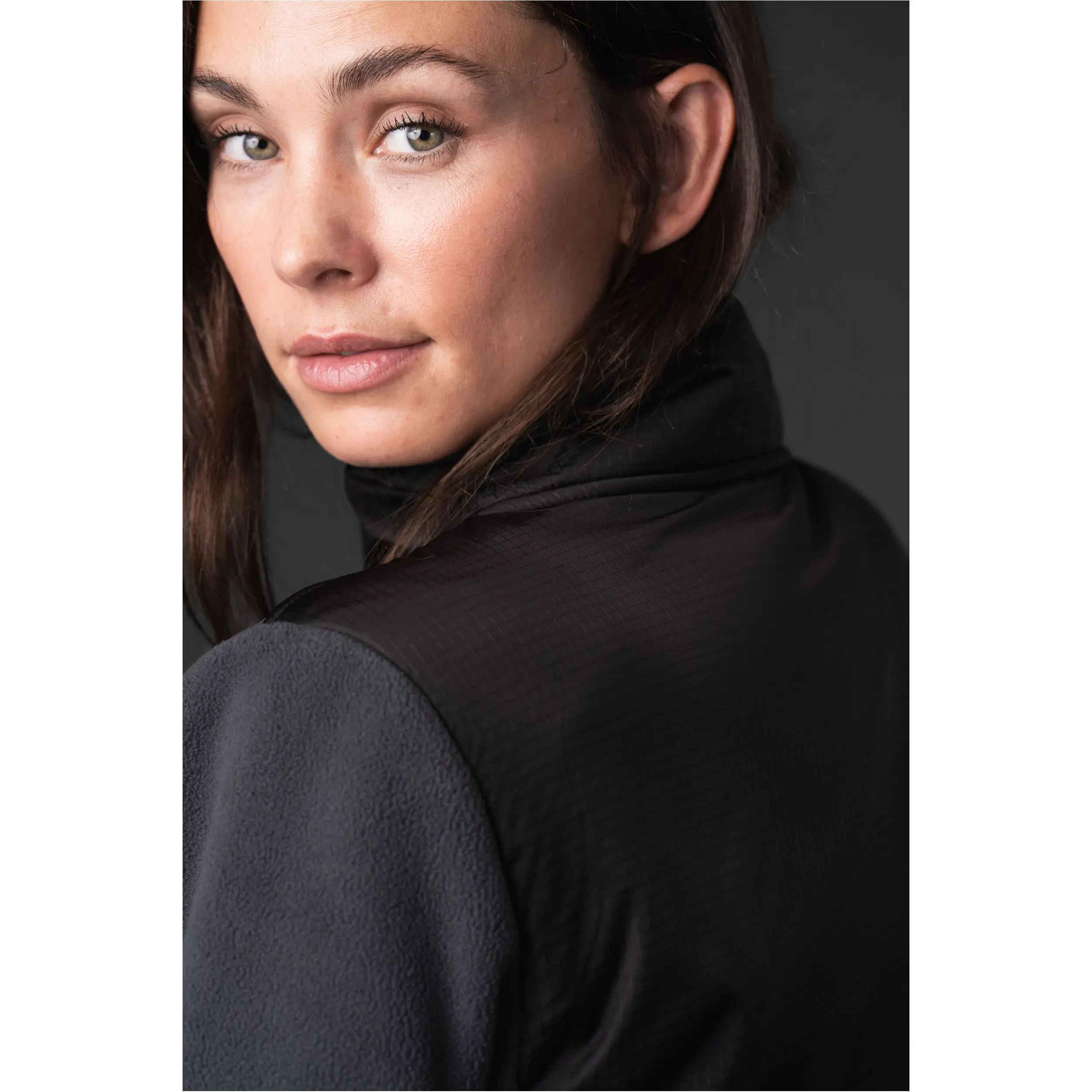 Damen Fleecereitjacke NORMA ZIP asphalt