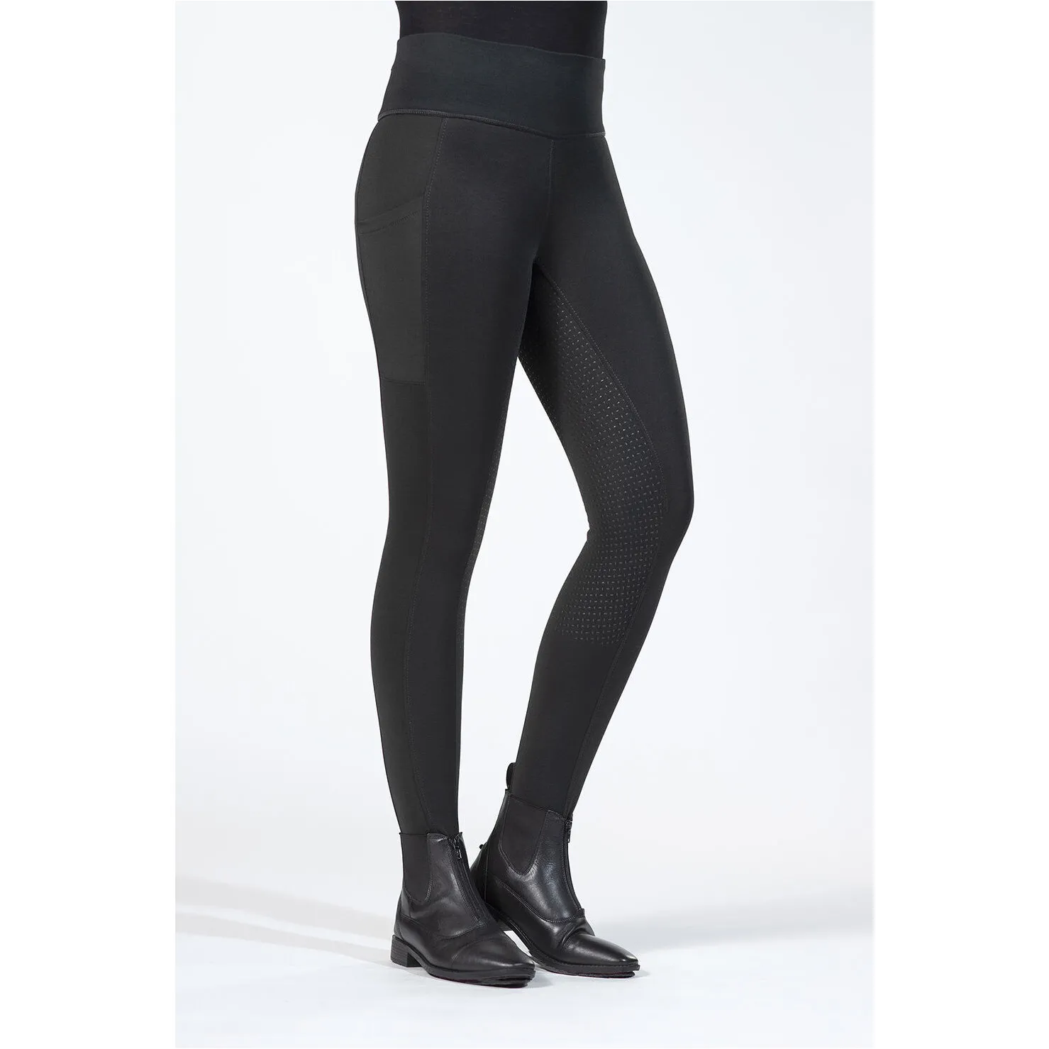 Winter Kinder Reitleggings Silikon Vollbesatz COSY STYLE schwarz