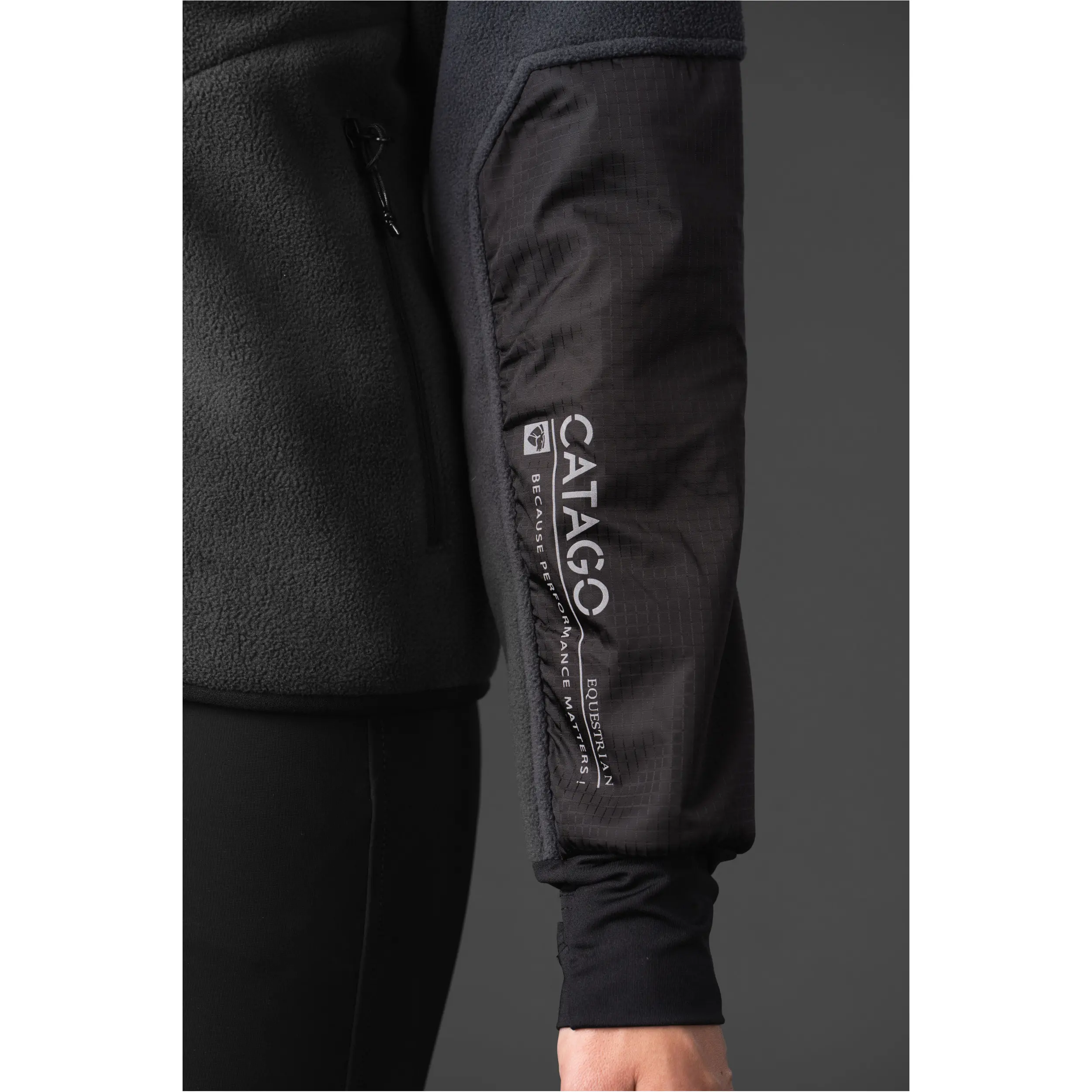 Damen Fleecereitjacke NORMA ZIP asphalt