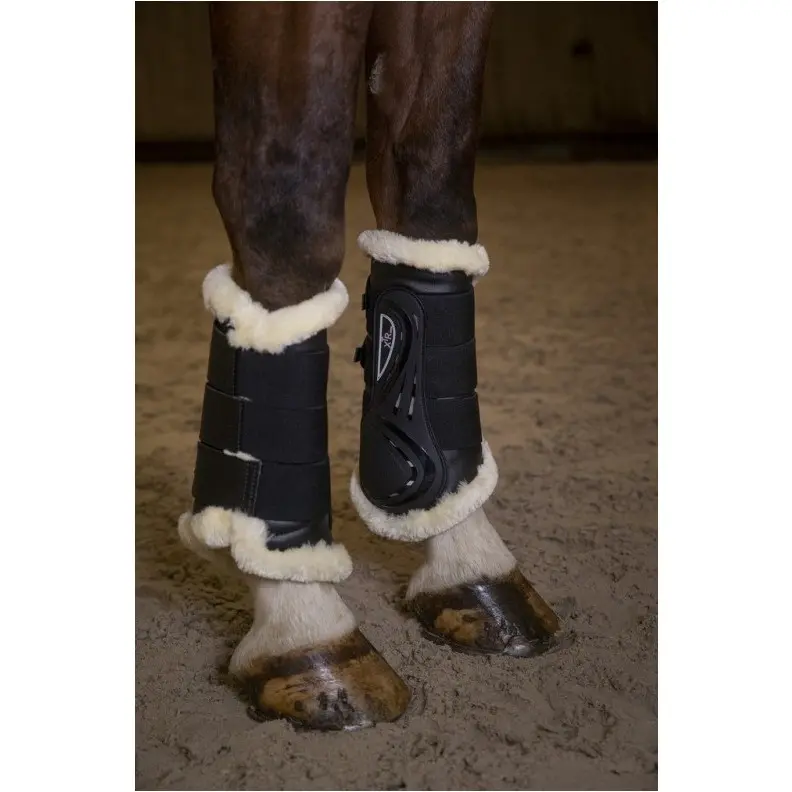 Gamaschen geschlossen mit synthetischem Lammfell XTR schwarz