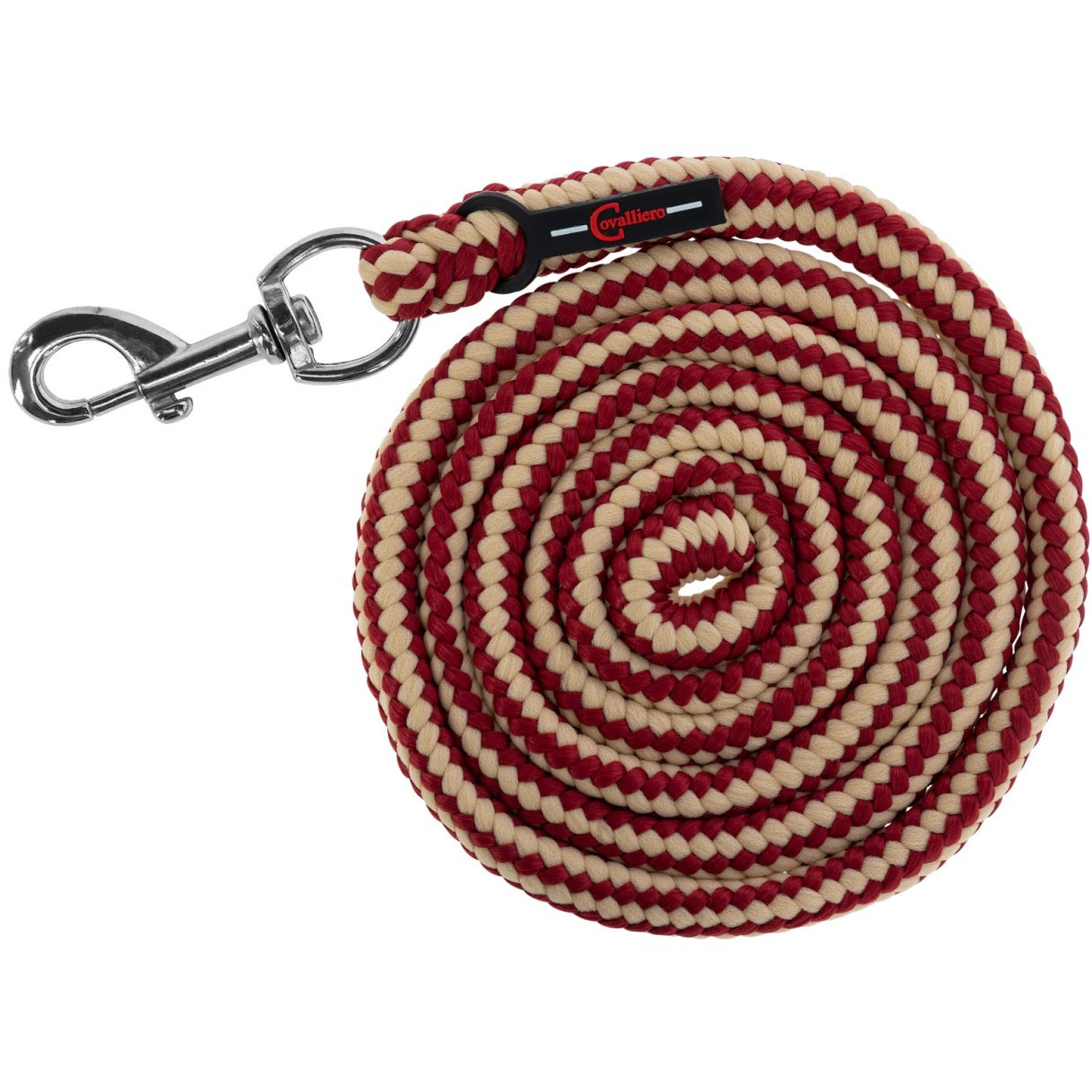Führstrick mit Karabinerhaken HIPPO bordeaux/beige 200cm