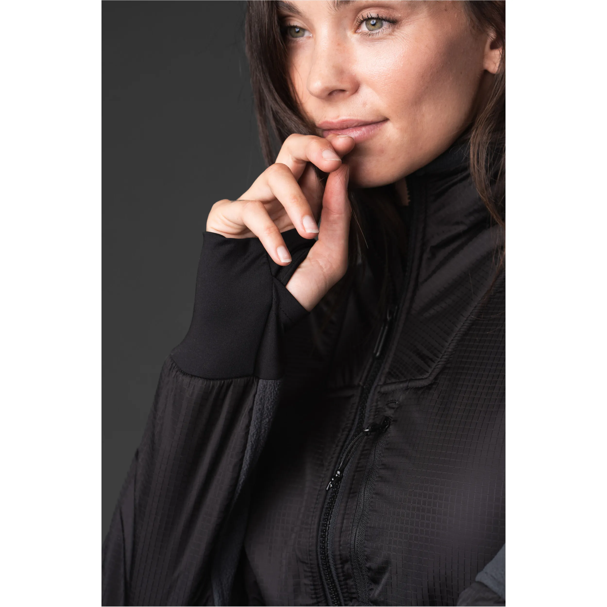 Damen Fleecereitjacke NORMA ZIP asphalt