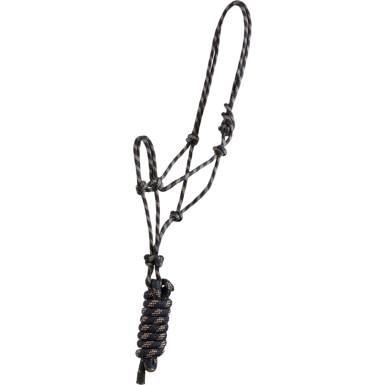 Knotenhalfter mit Führstrick navy