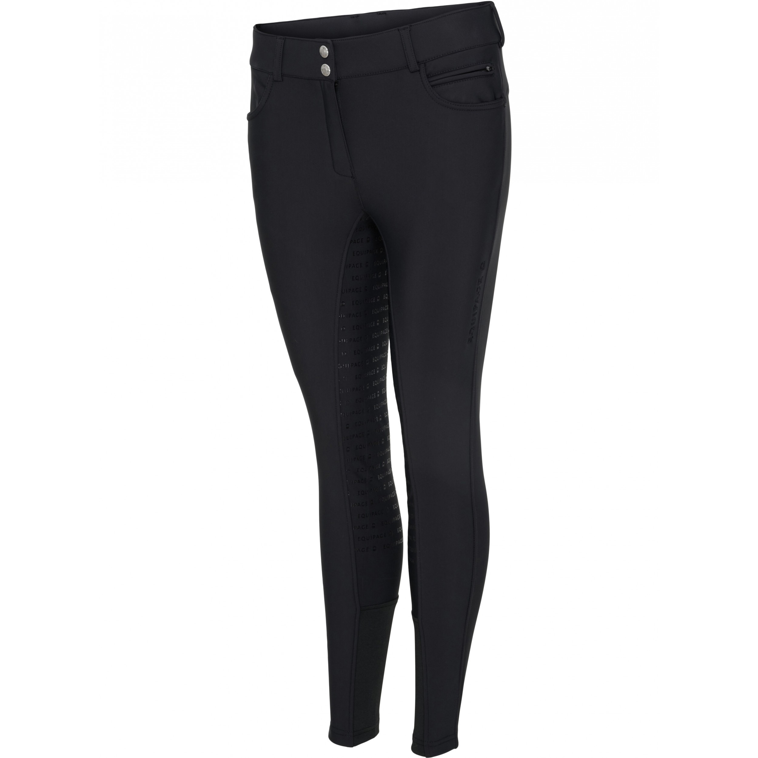 Damen Winter Reithose Silikon Vollbesatz JANET Softshell schwarz