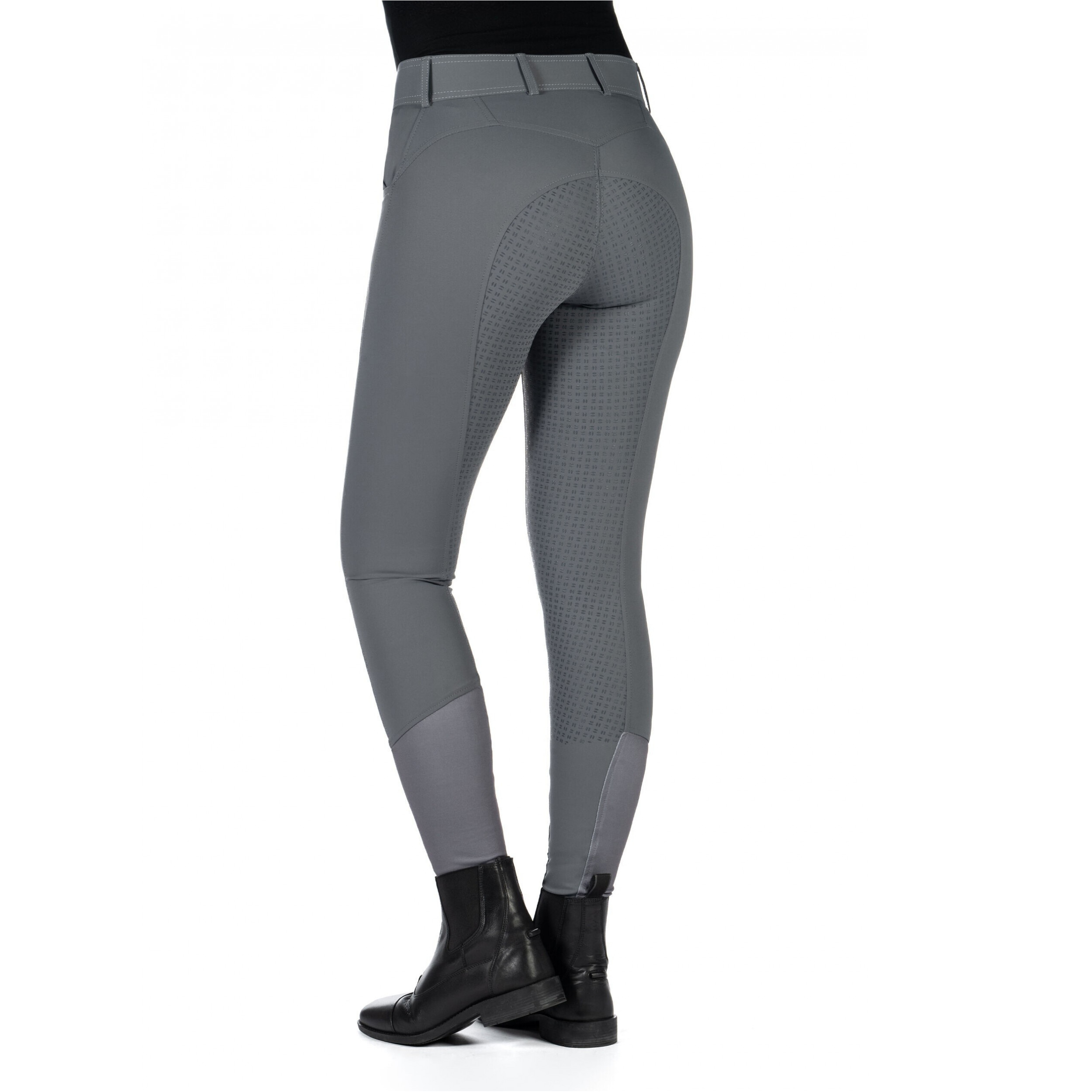Kinder Reithose Silikon Vollbesatz ARI MID RISE grau