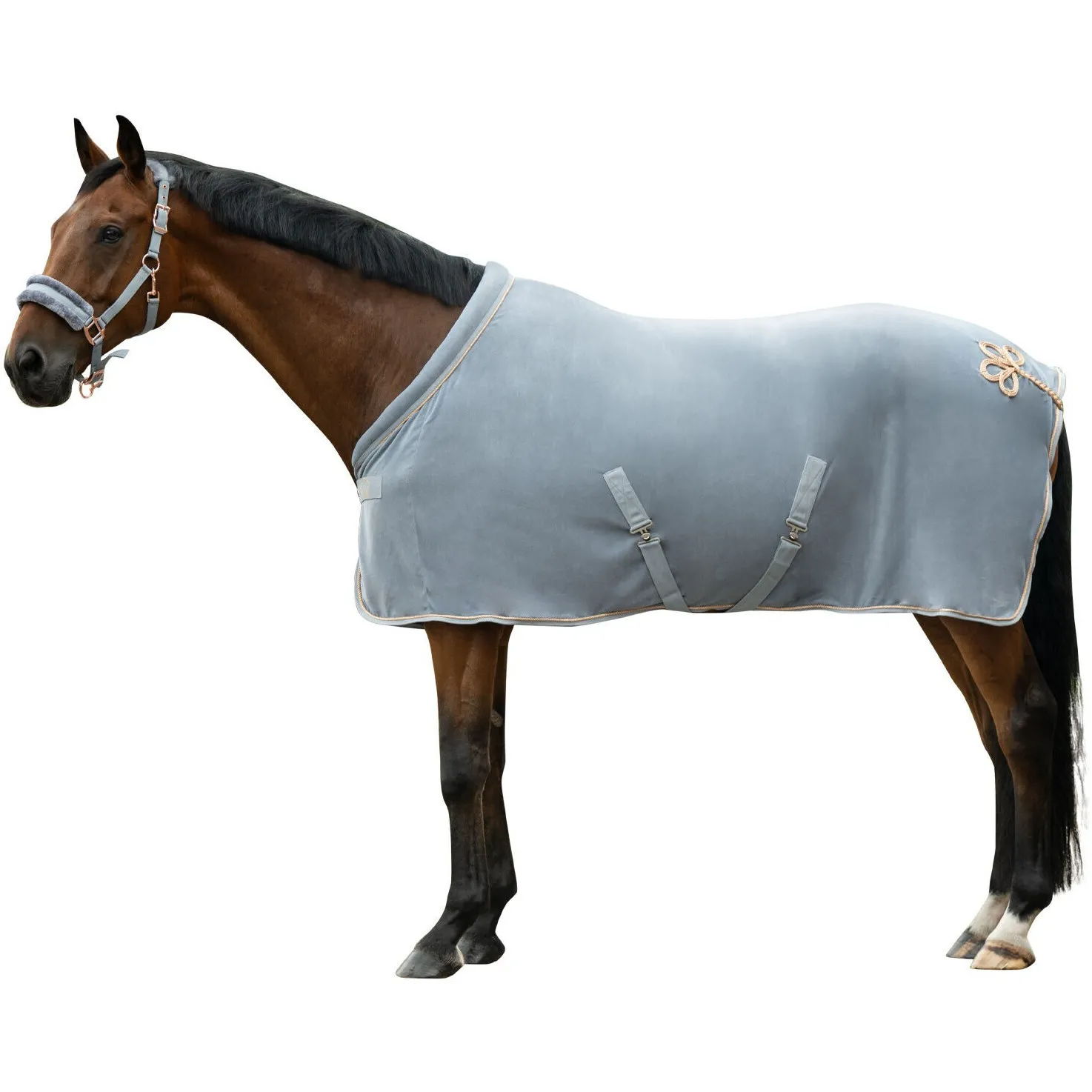 Abschwitzdecke ROSEGOLD GLAMOUR STYLE grau/rosegold