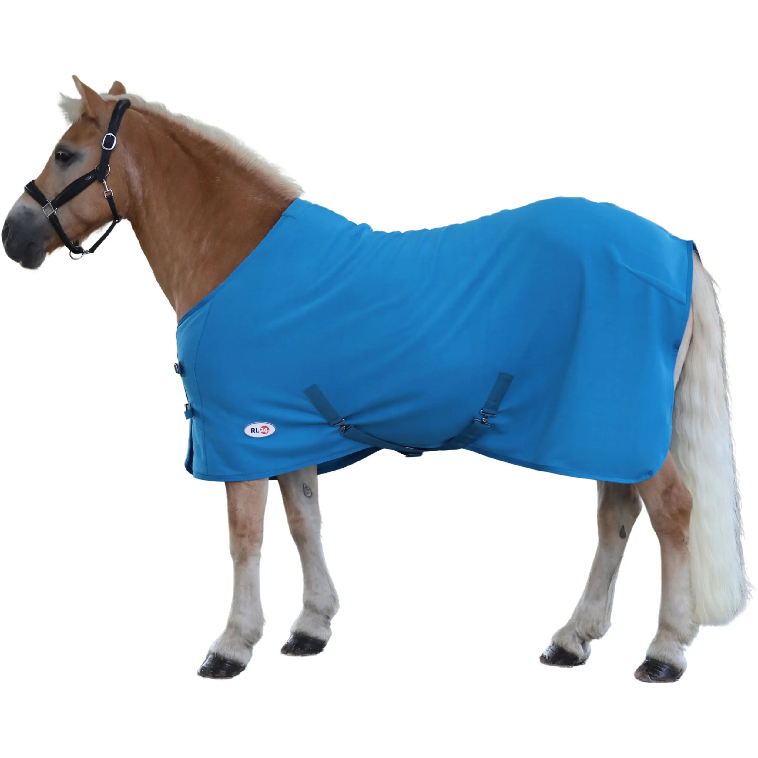 Abschwitzdecke mit Kreuzgurt BASICLINE petrol