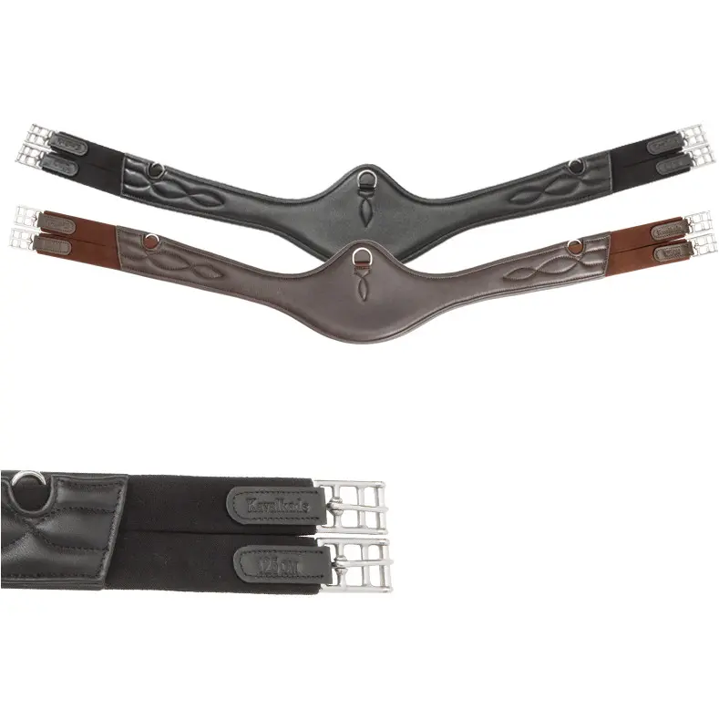 Ledersattelgurt mit Elast CASPER Softleder schwarz