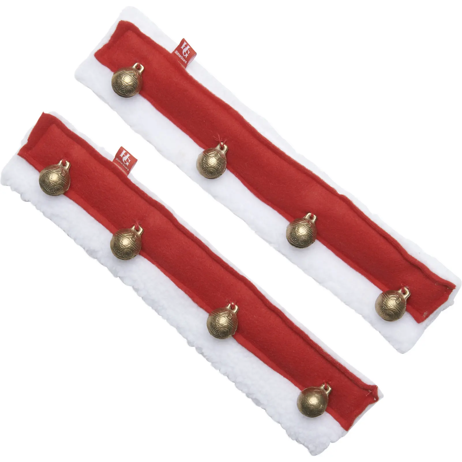 Weihnachtszügelüberzug CHRISTMAS (2er Set) rot/weiß
