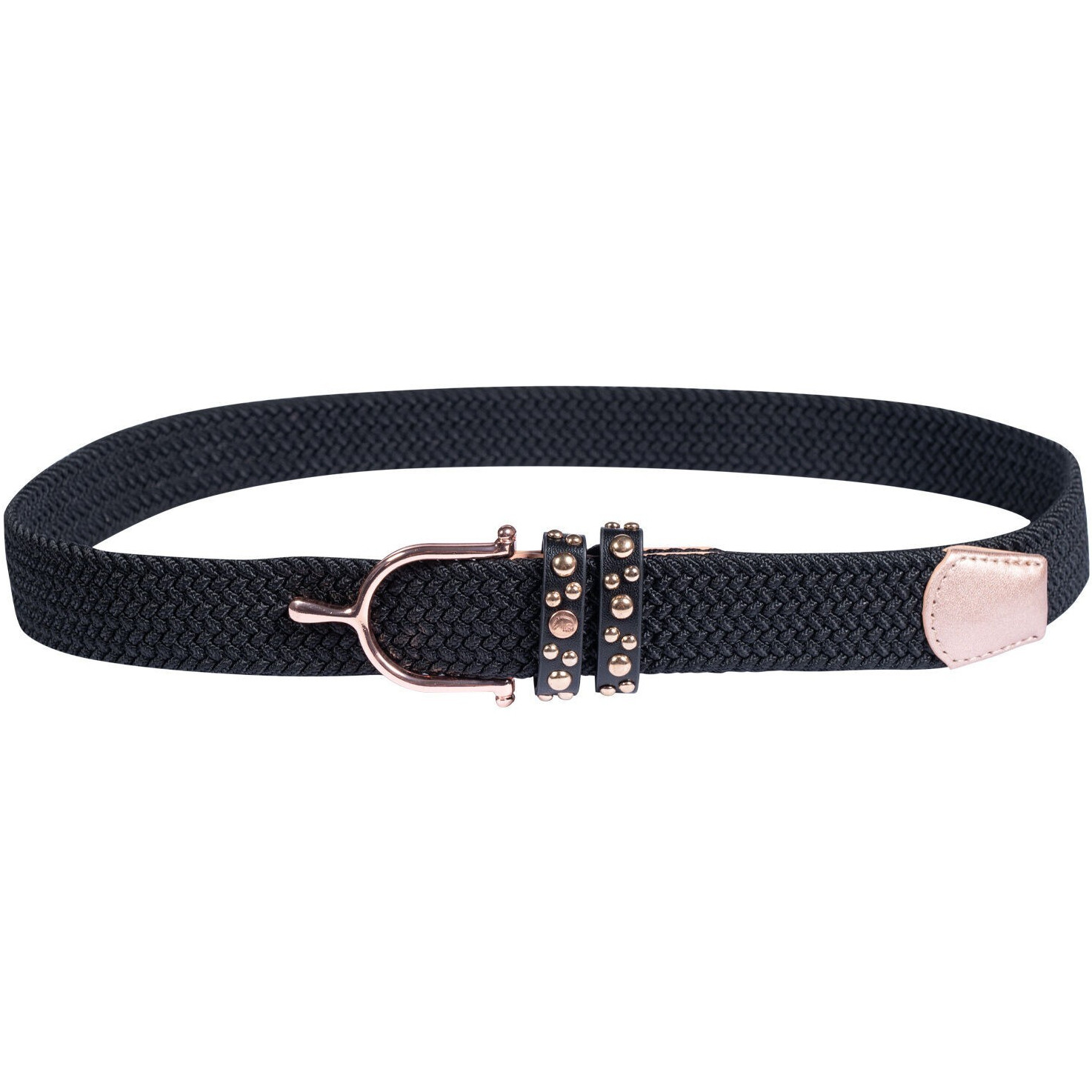 Damen Stretchgürtel ROSEGOLD GLAMOUR STYLE schwarz