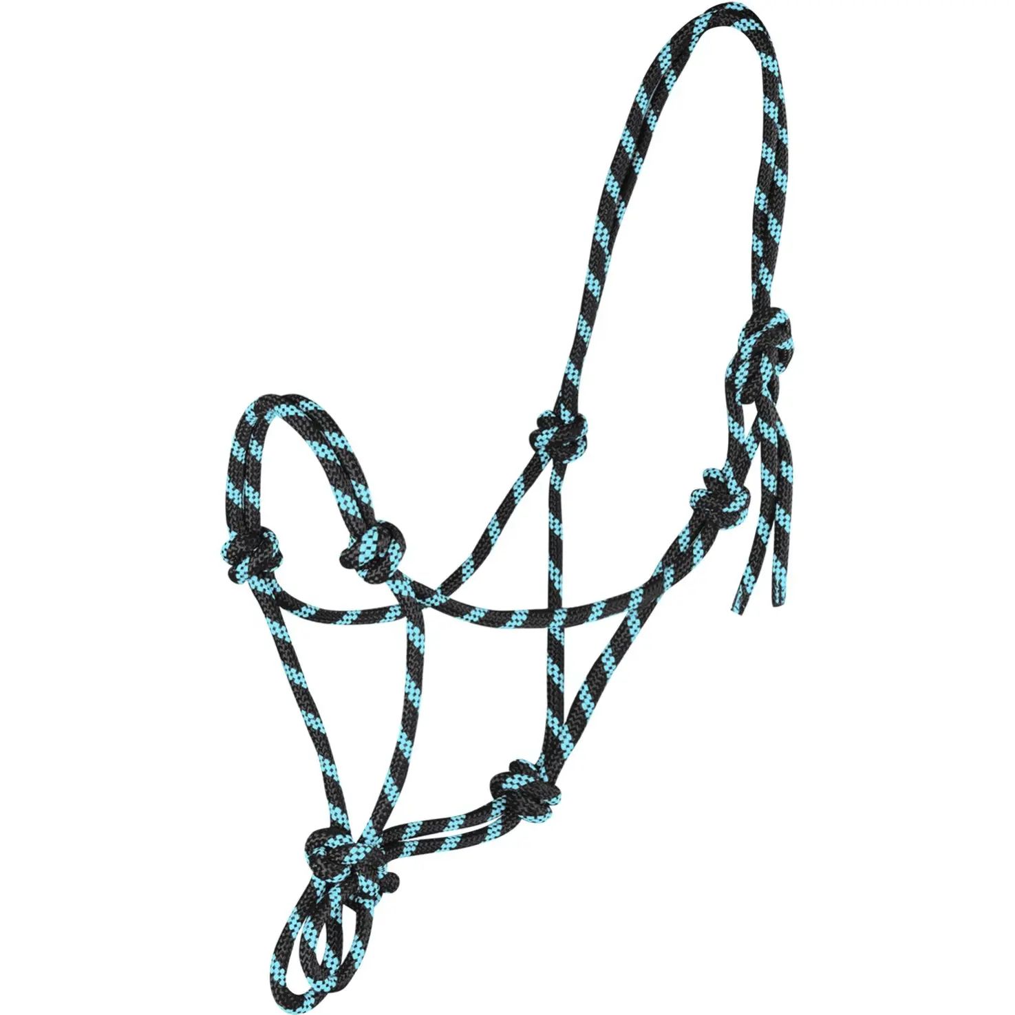 Knotenhalfter schwarz/mint