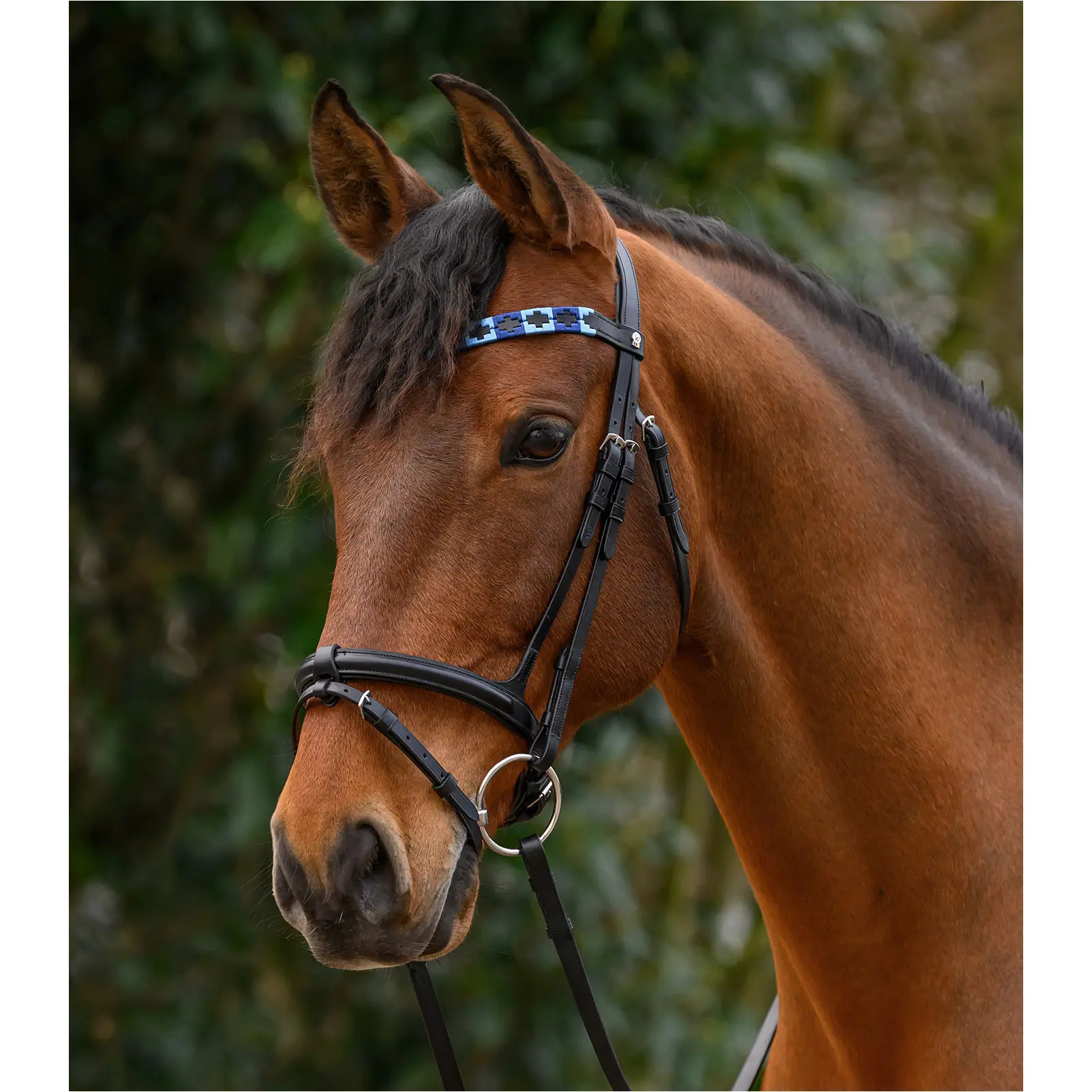 Stirnband POLO X-Line schwarz-blau/hellblau