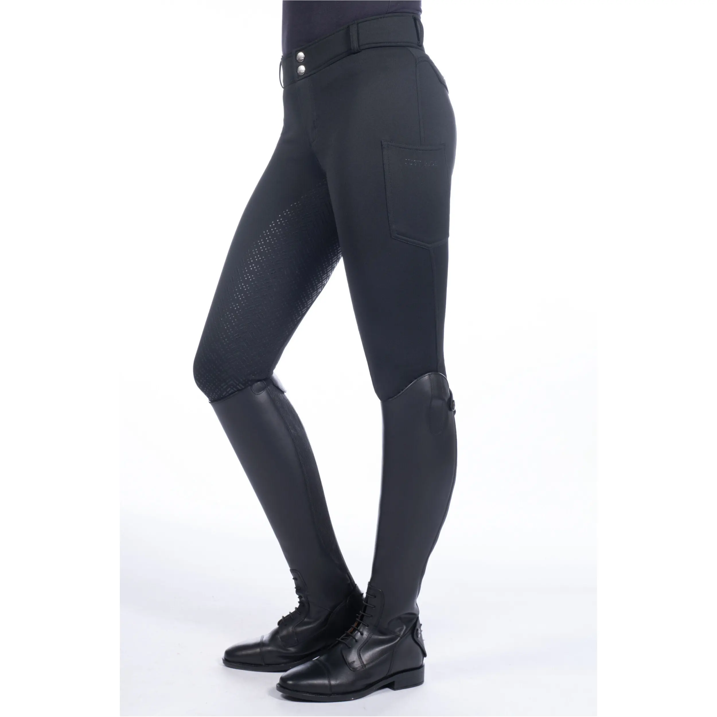 Winter Kinder Reithose Silikon Vollbesatz RUBY schwarz