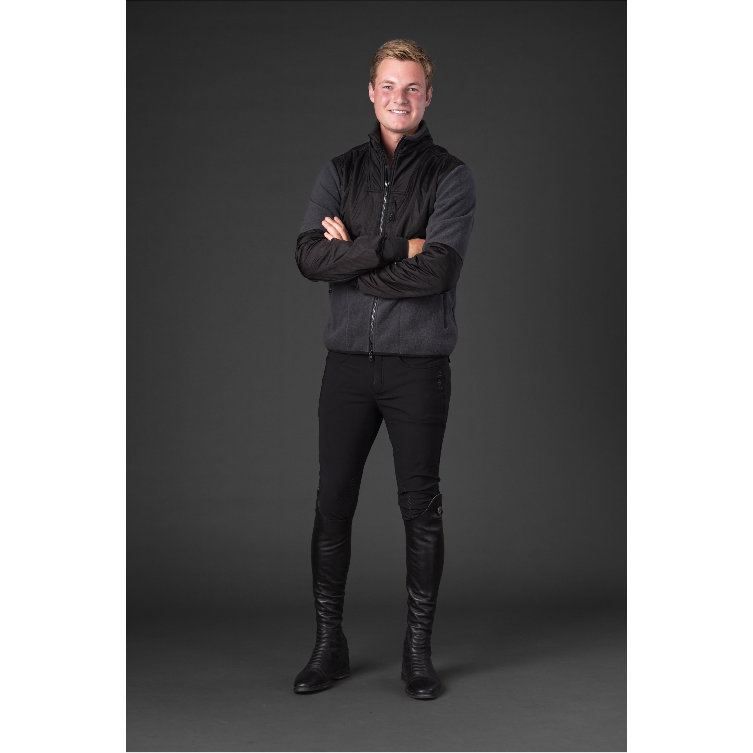 Herren Fleecereitjacke NEIL asphalt