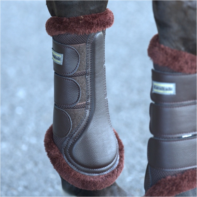 Gamaschen mit Kunstfell ANATOMIC MESH braun