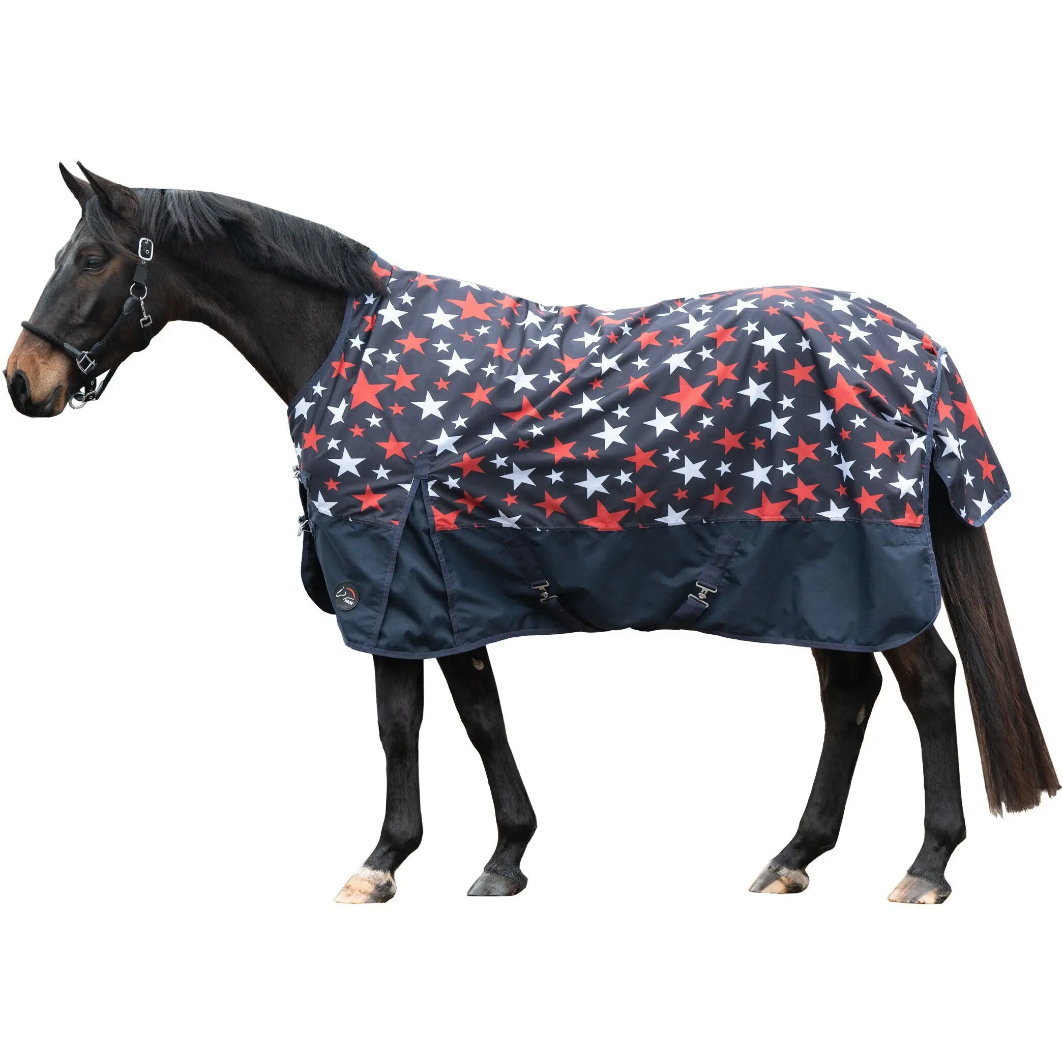 Weidedecke High Neck 100g Füllung 600D NORWICH navy mit Sternenmuster
