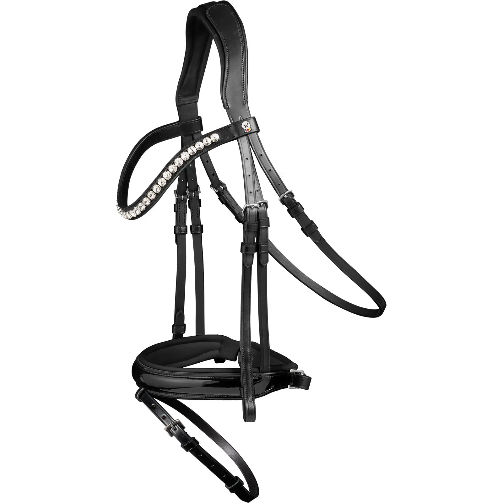 Trensenzaum schwedisch kombiniert X-Line EVERMORE schwarz/schwarz