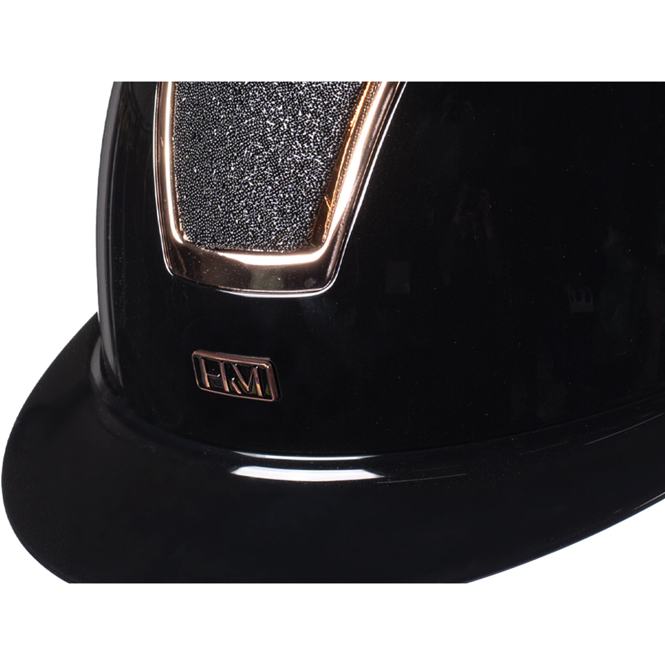 Damen Reithelm LADY SHIELD BRILLANT schwarz/rosegold