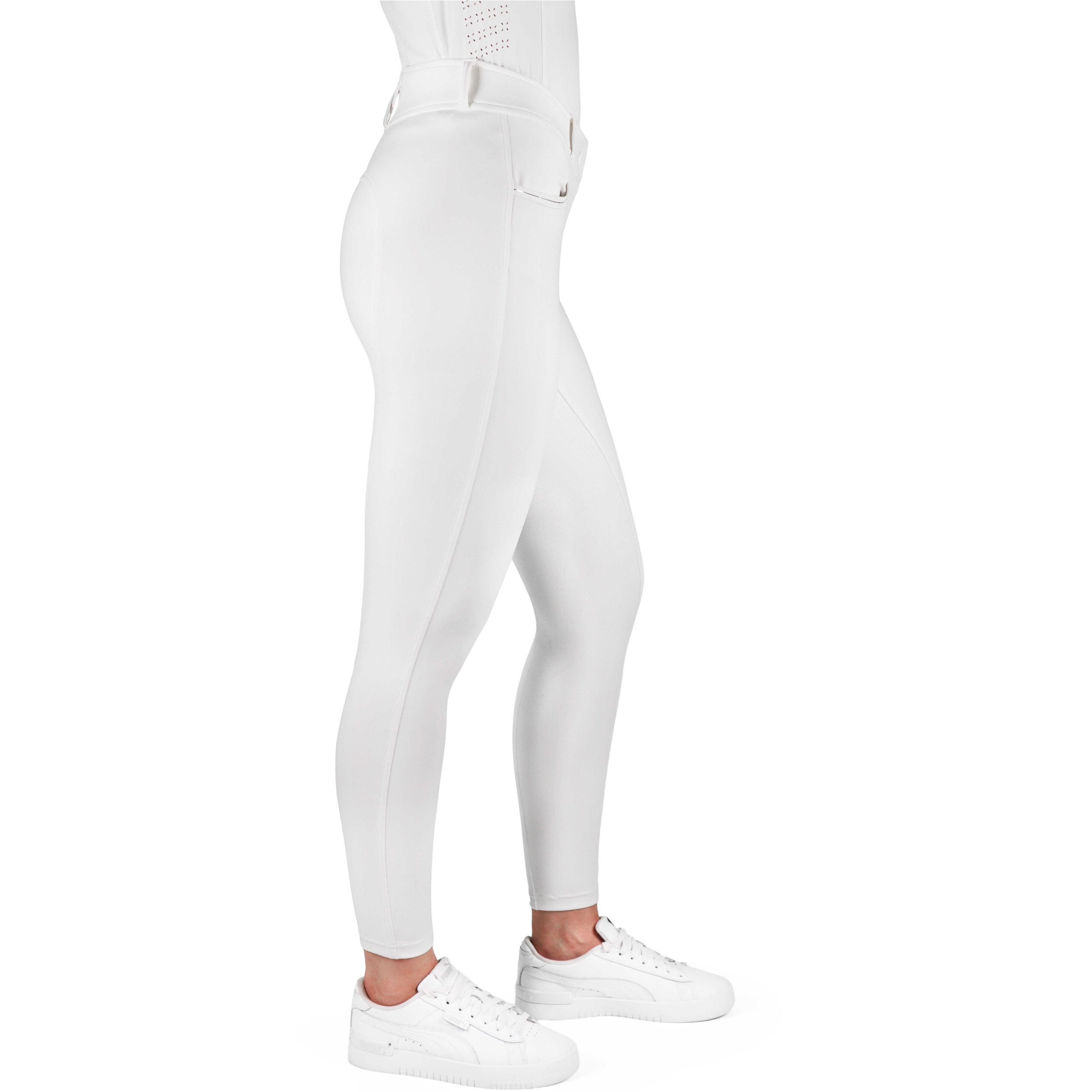 Damen Reithose Silikon Vollbesatz EK-CARLY weiß