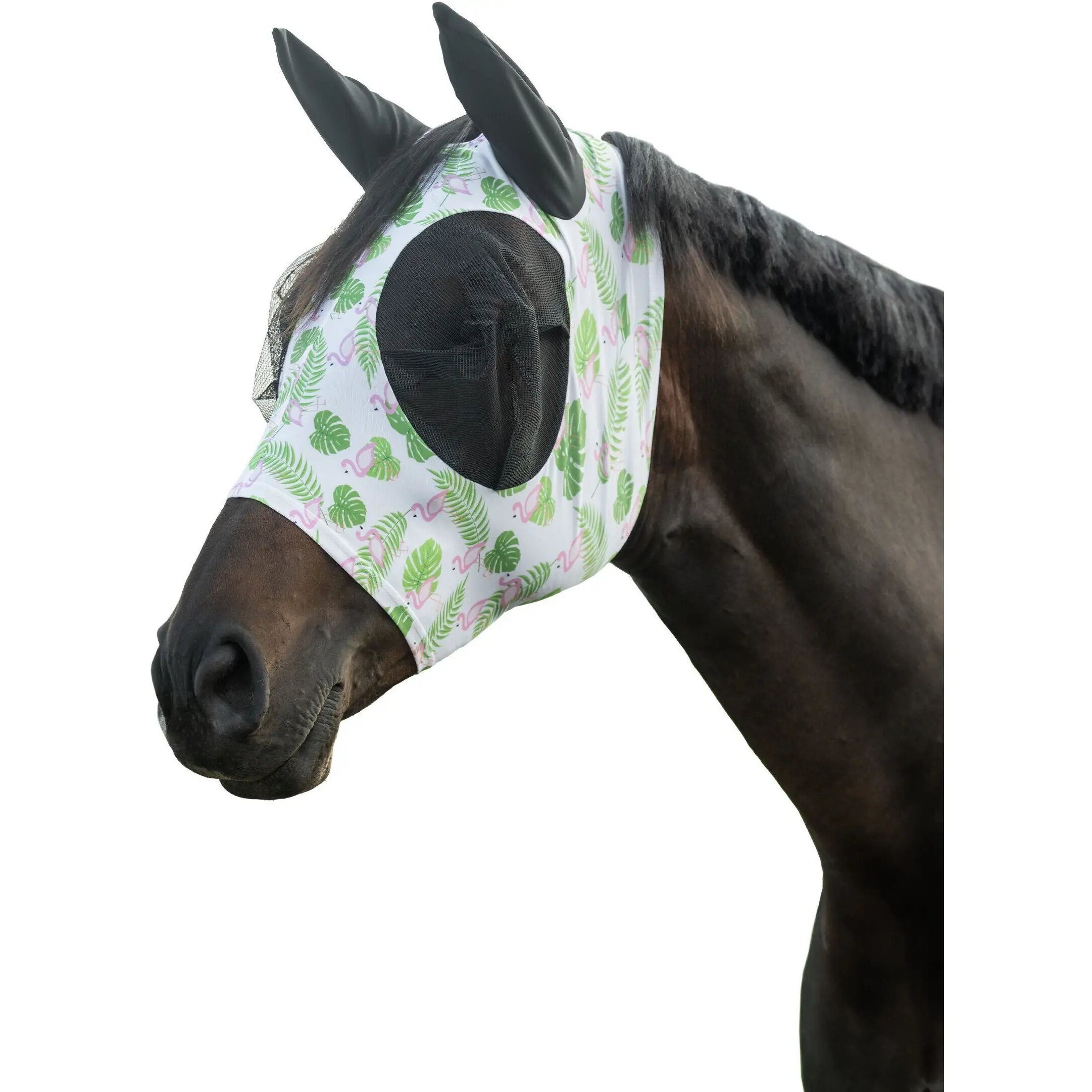 Fliegenschutzmaske FLAMINGO ELASTIC grün/pink