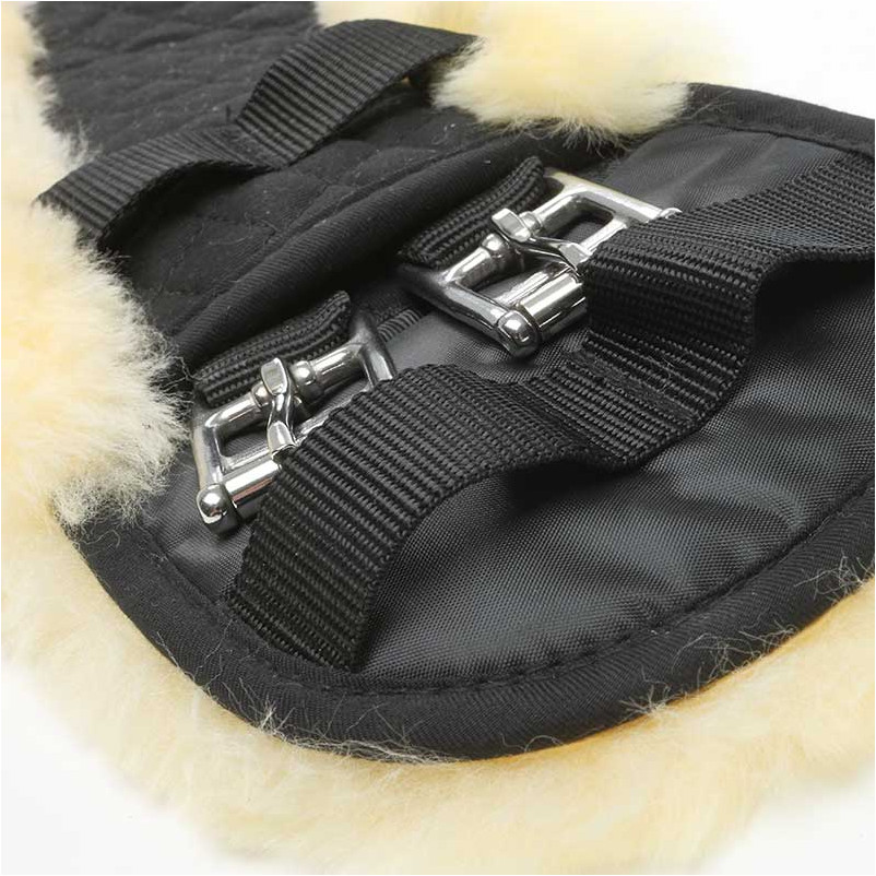 Kurzgurt mit Lammfell ohne Elast MOON schwarz/natur