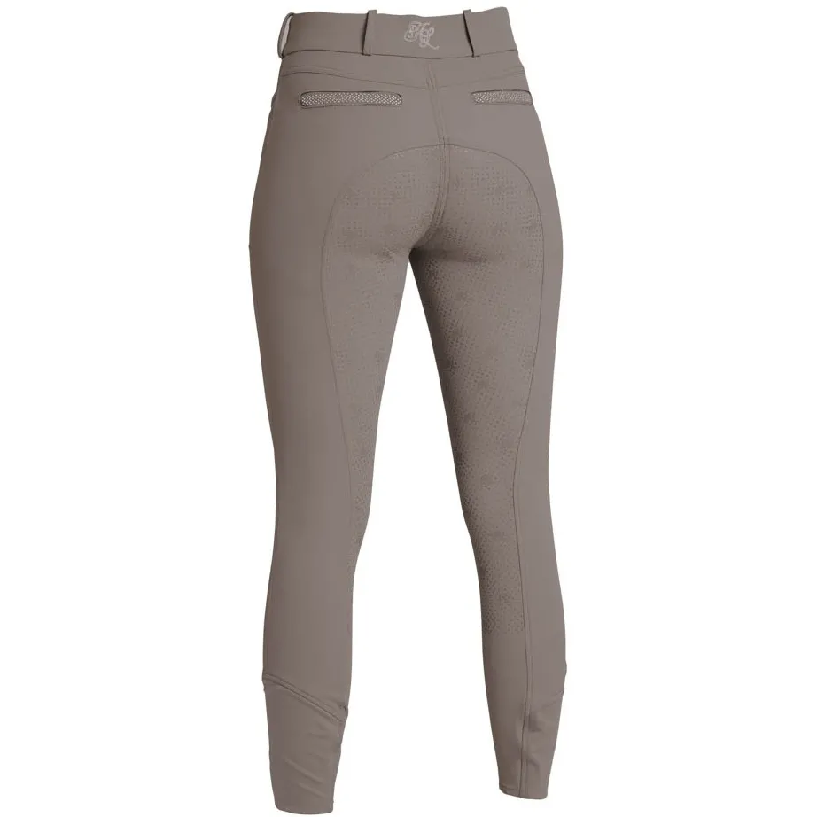 Damen Reithose Silikon Vollbesatz KLKadi E-Tec beige cinder
