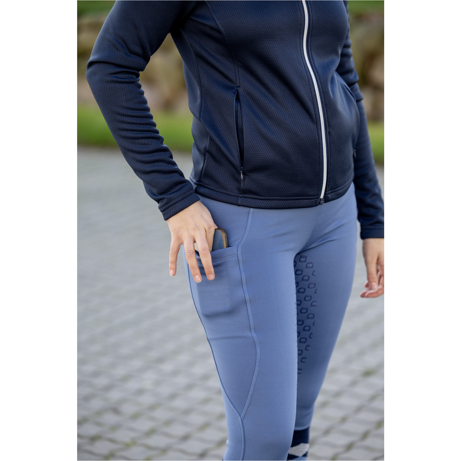 Winter Damen Reitleggings Silikon Vollbesatz SAFINA dutch blue