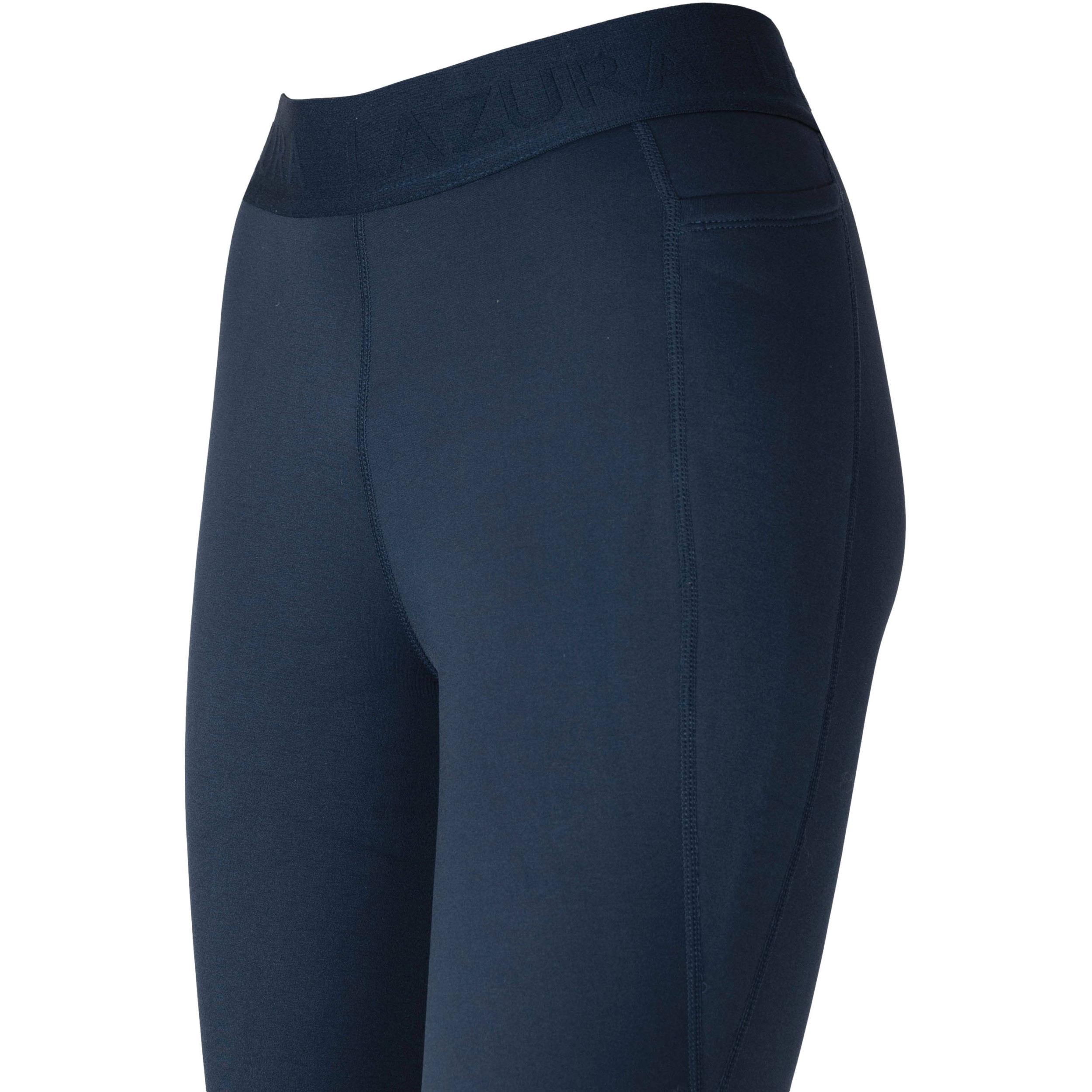 Winter Damen Reitleggings Silikon Kniebesatz ANITA dunkelblau