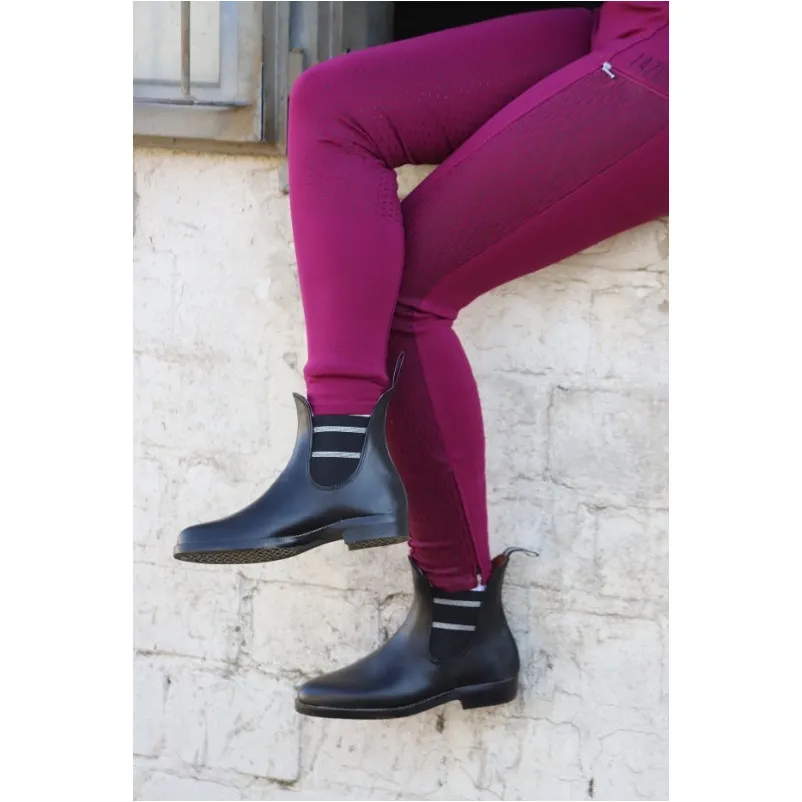 Jodhpur Gummistiefelette STYLE LUREX schwarz