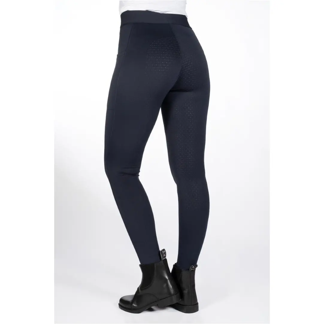 Damen Reitleggings Silikon Vollbesatz ISABELLA dunkelblau