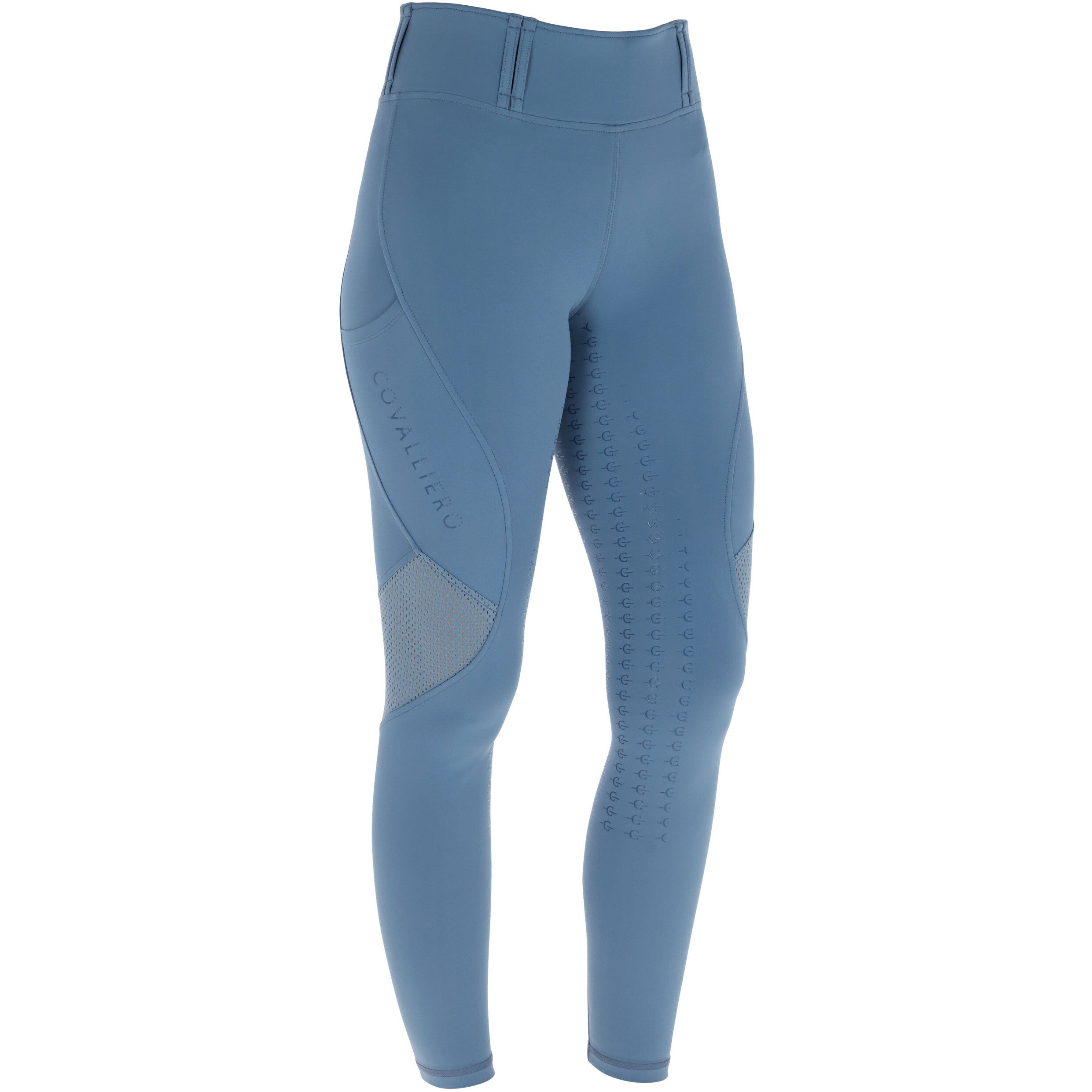 Damen Reitleggings Silikon Vollbesatz Mesh F/S 2026 smoked blue