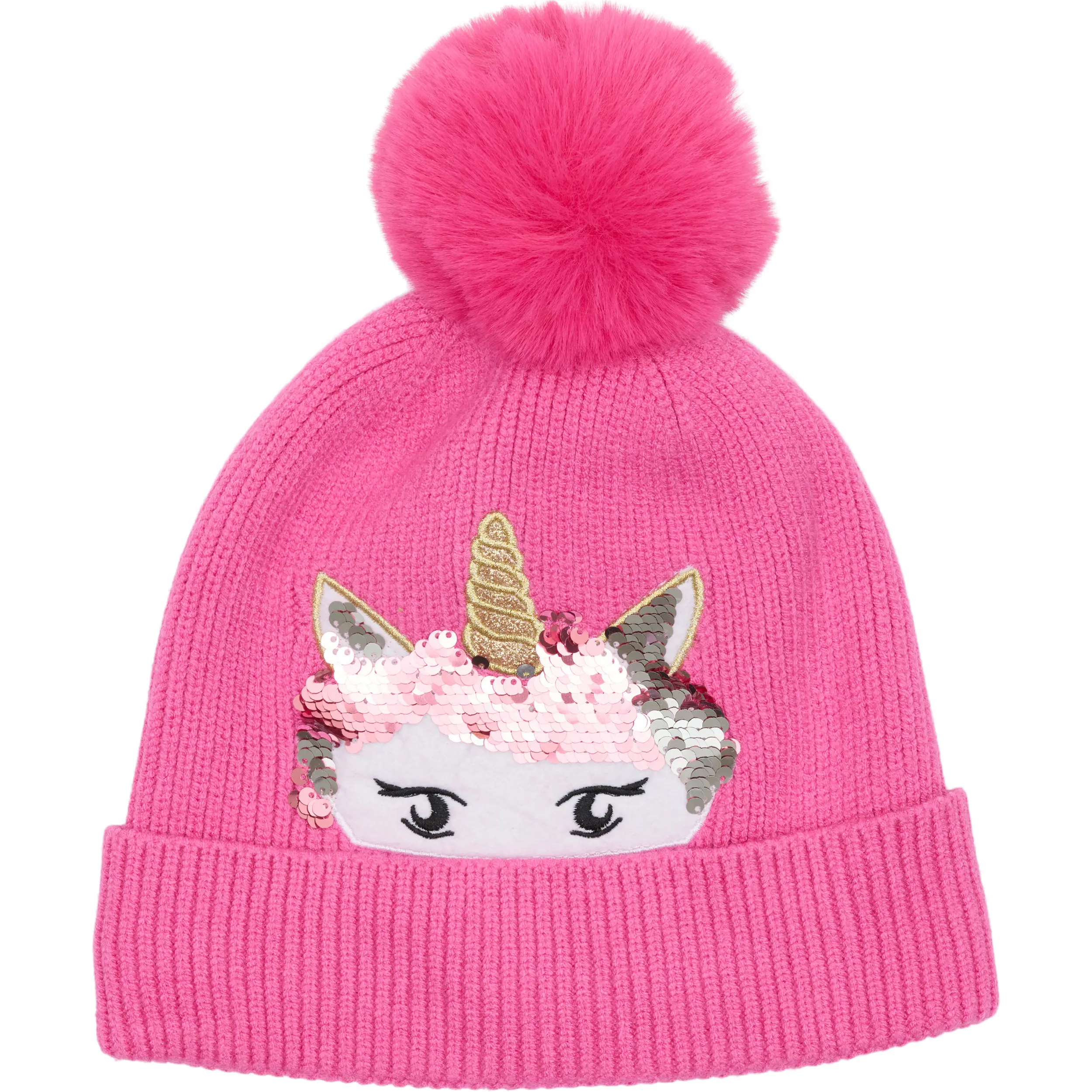 Winter Kinder Mütze Einhorn VAL phlox pink