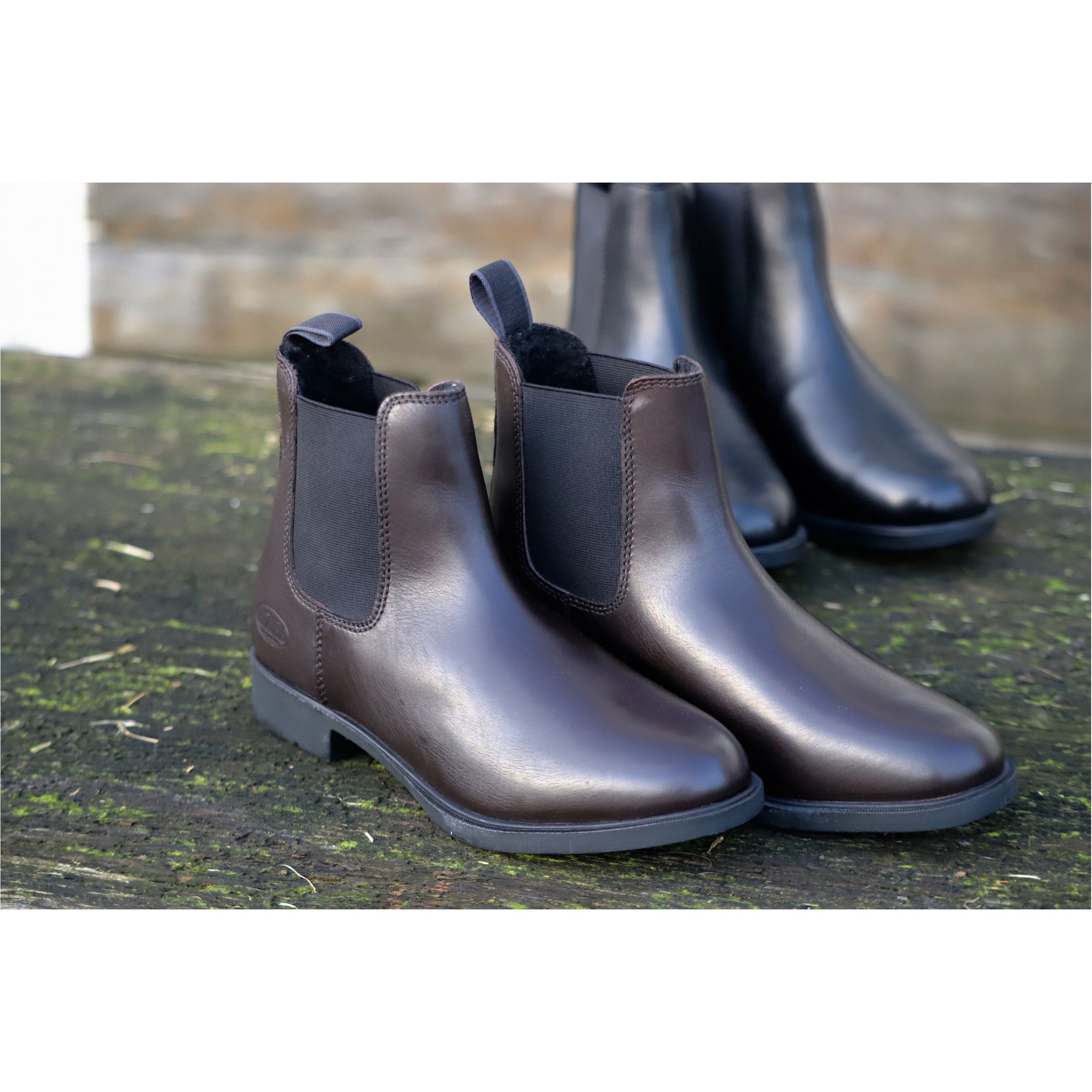 Winter Jodhpur Reitstiefeletten CLASSIC Echtleder braun