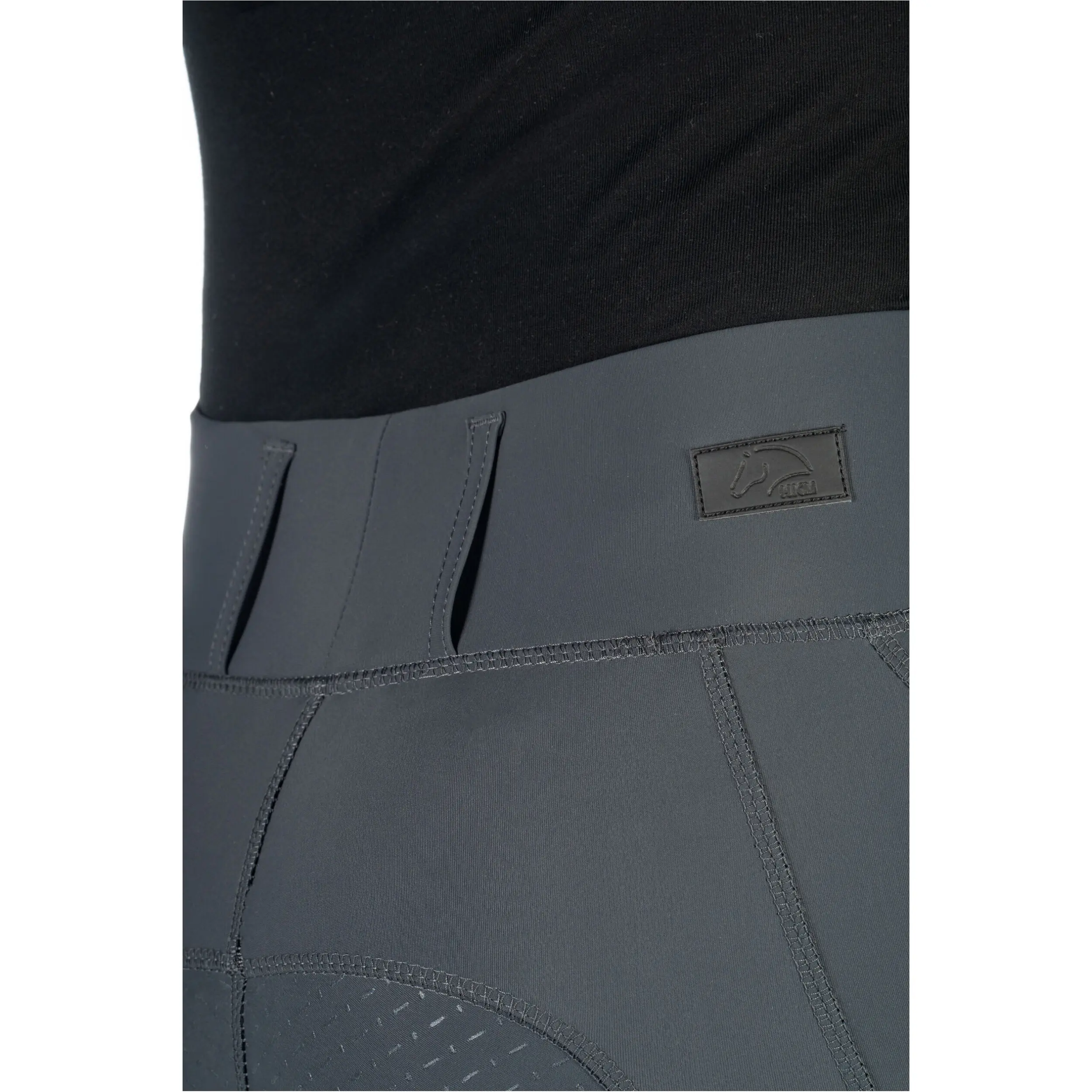 Damen Reitleggings Silikon Vollbesatz JIL HIGH WAIST grau
