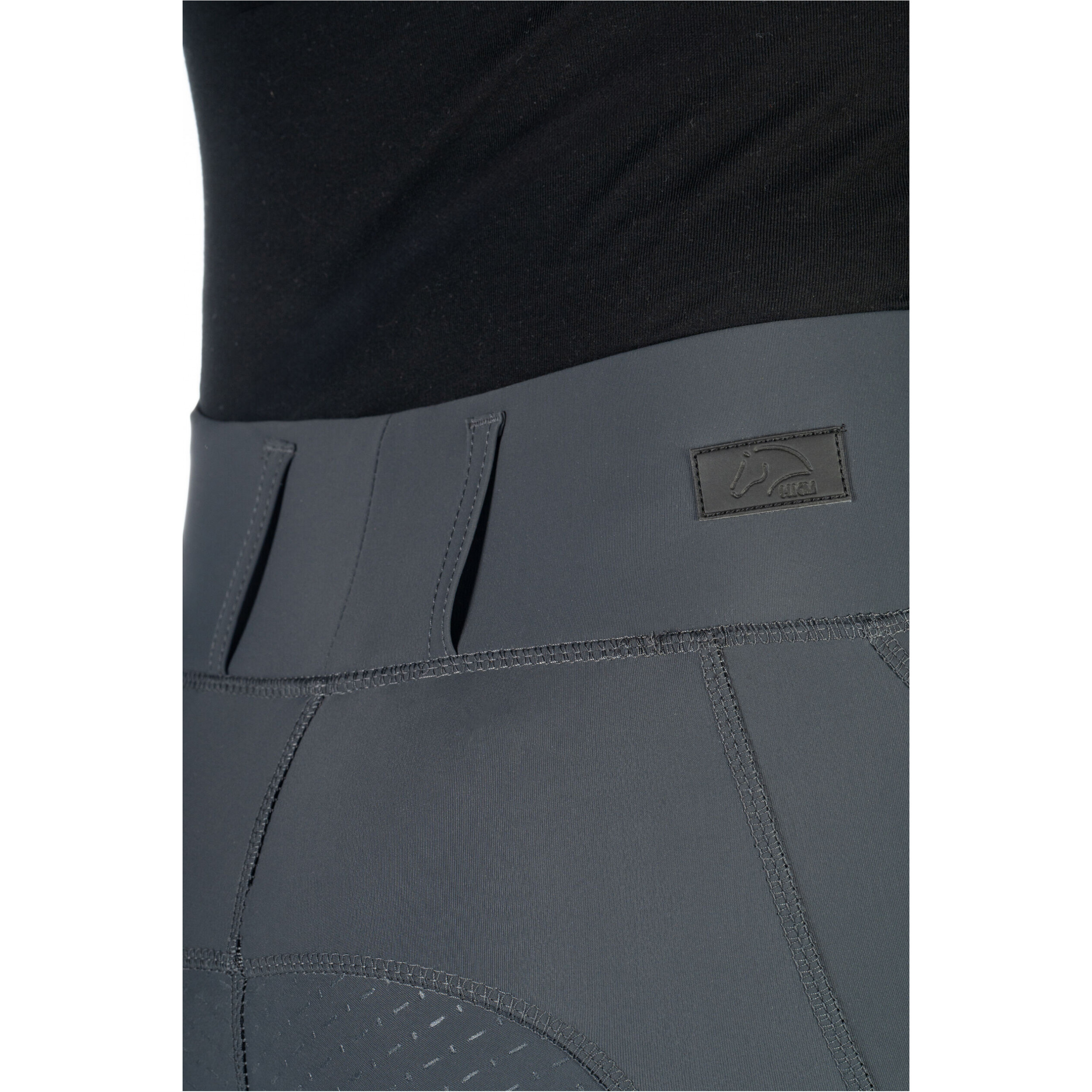 Damen Reitleggings Silikon Vollbesatz JIL HIGH WAIST grau