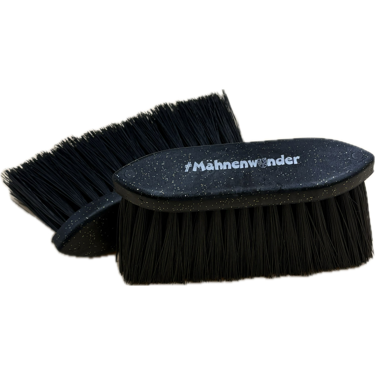 Mähnenbürste klein 8cm SOULHORSE MÄHNENWUNDER GLITZER schwarz