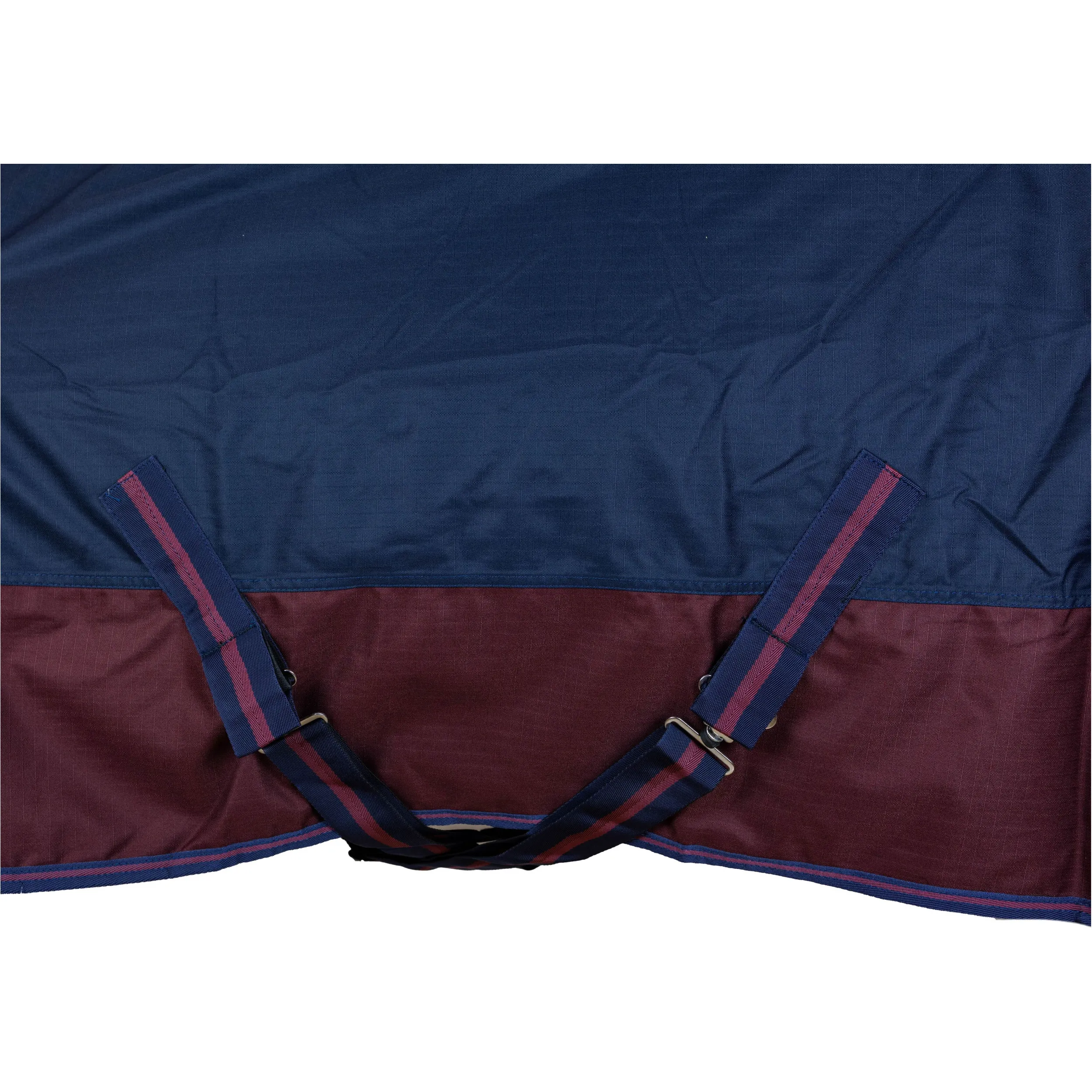 Winterdecke High Neck 300g Füllung 600D BASICLINE marine/kastanie